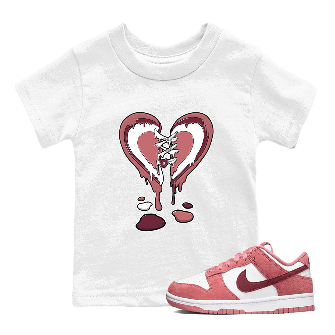 Melting Heart snkmatch Tee Kids - Dunk Valentines Day 2024