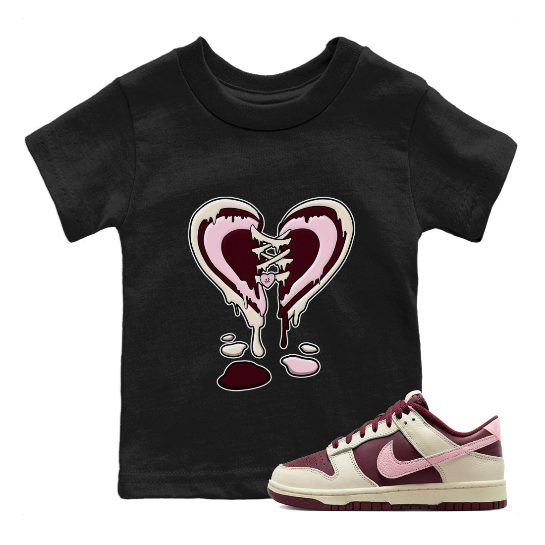 Melting Heart Kids Tops - Dunk Valentines Day