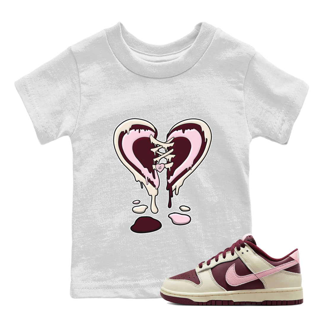 Melting Heart Kids Tops - Dunk Valentines Day