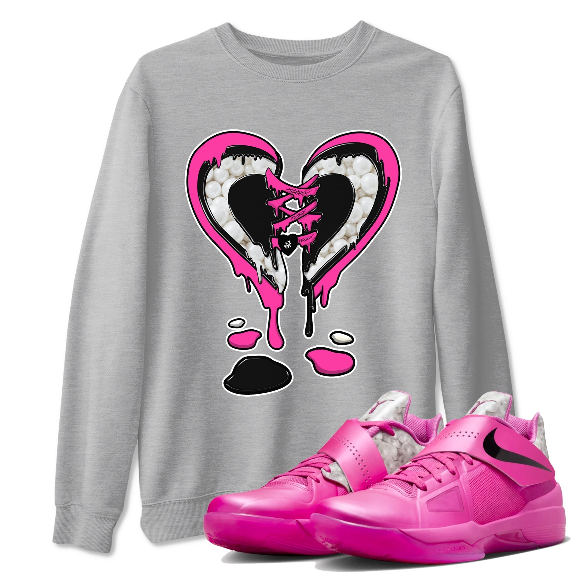 Melting Heart snkmatch Tees - Nike KD 4 Aunt Pearl