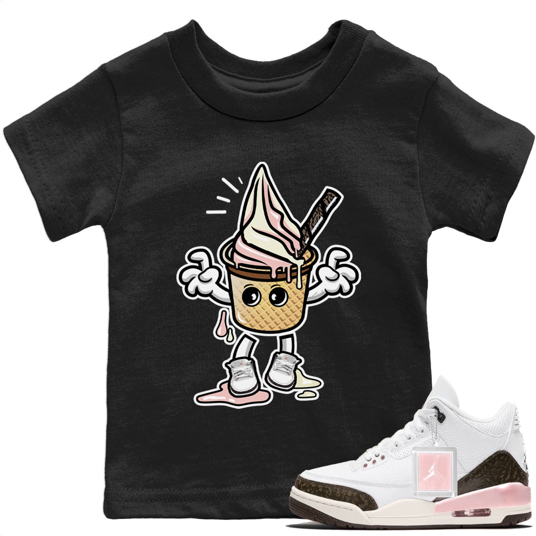 Melting Ice Cream Kids Tops - Air Jordan 3 Atmosphere