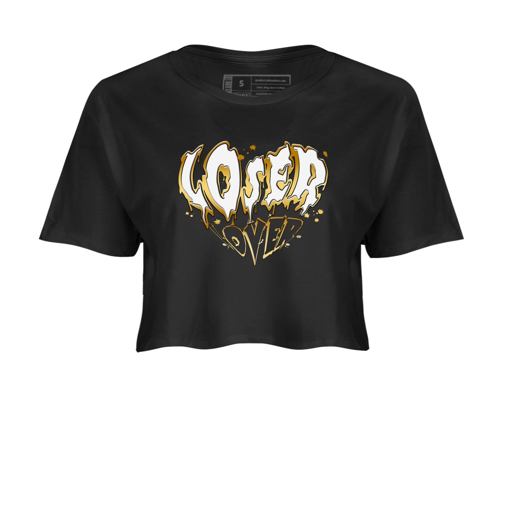 Melting Loser Lover snkmatch Women's Top - Air Jordan 1 Black Metallic Gold