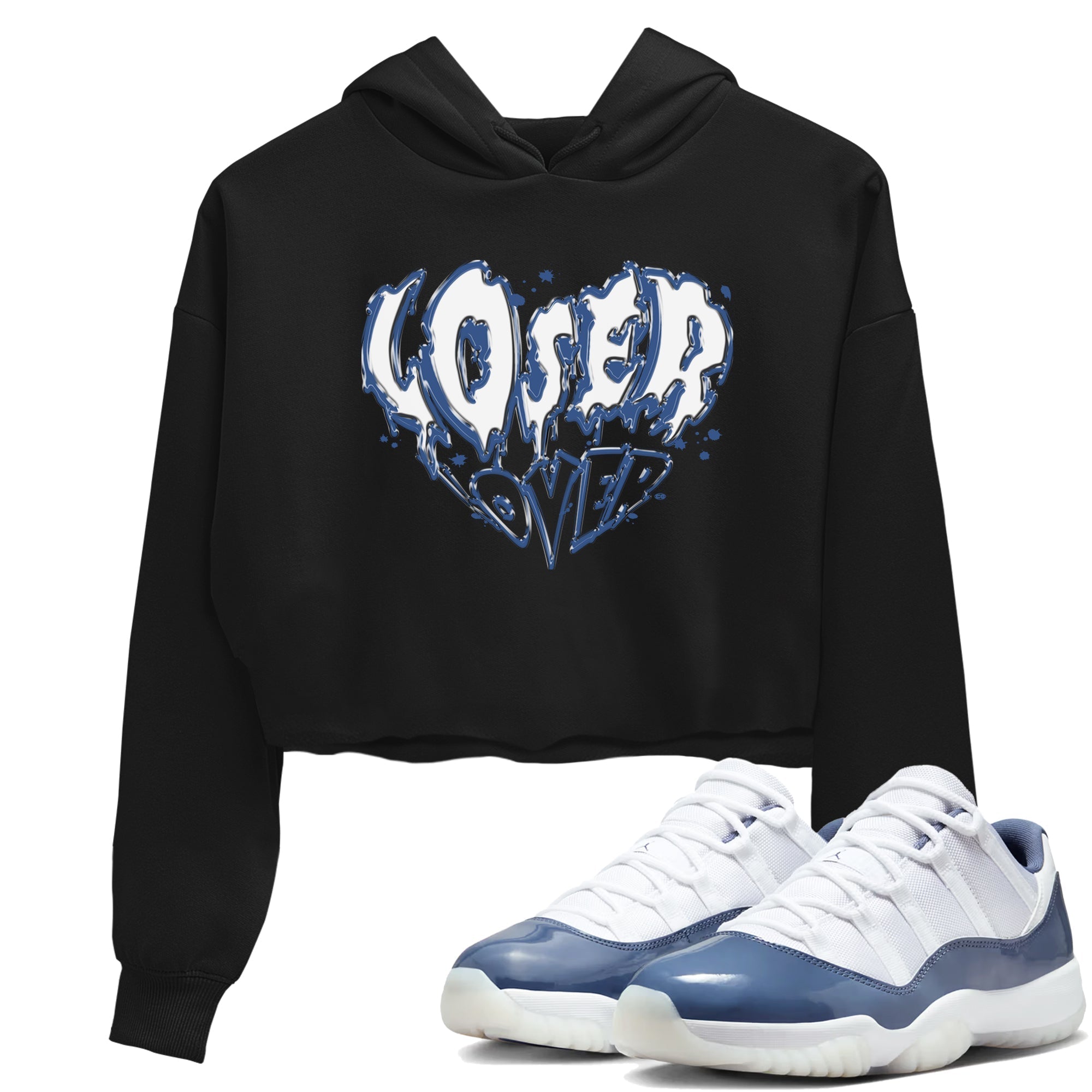 Melting Loser Lover snkmatch Women's Top - Air Jordan 11 Diffused Blue