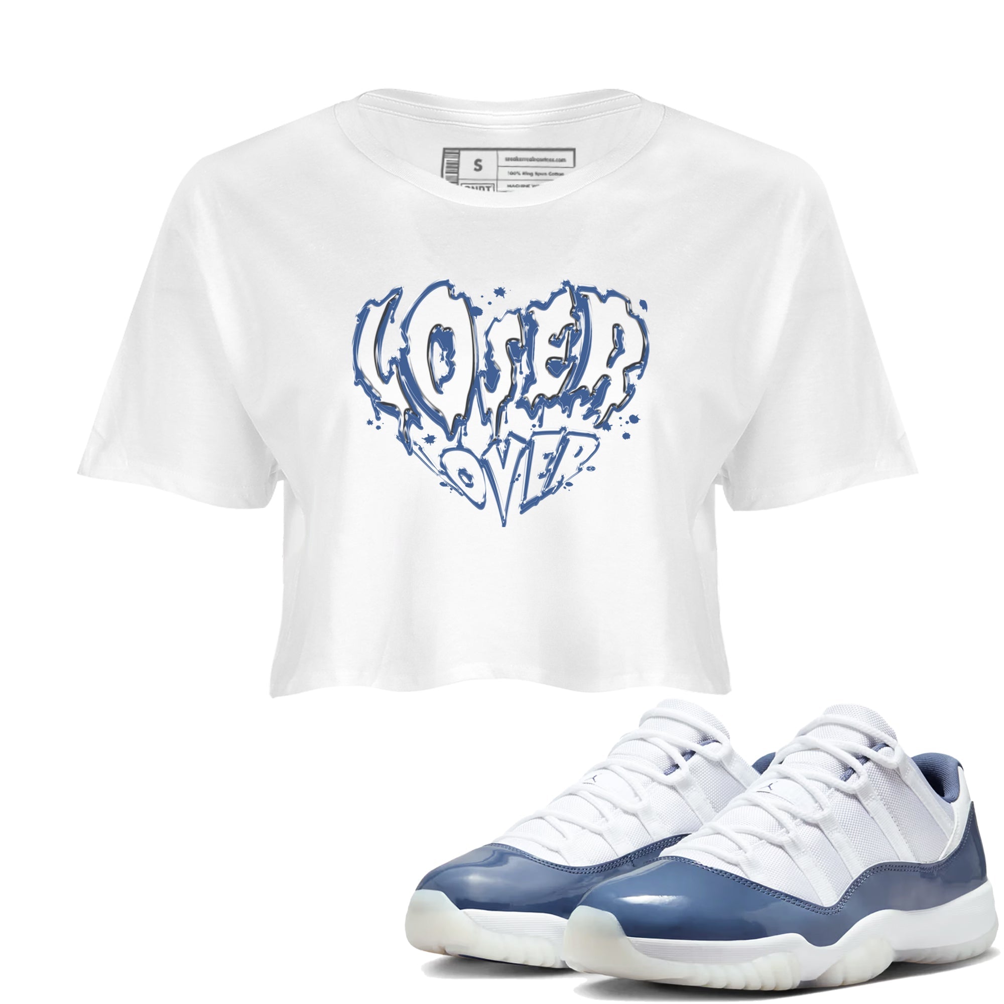 Melting Loser Lover snkmatch Women's Top - Air Jordan 11 Diffused Blue