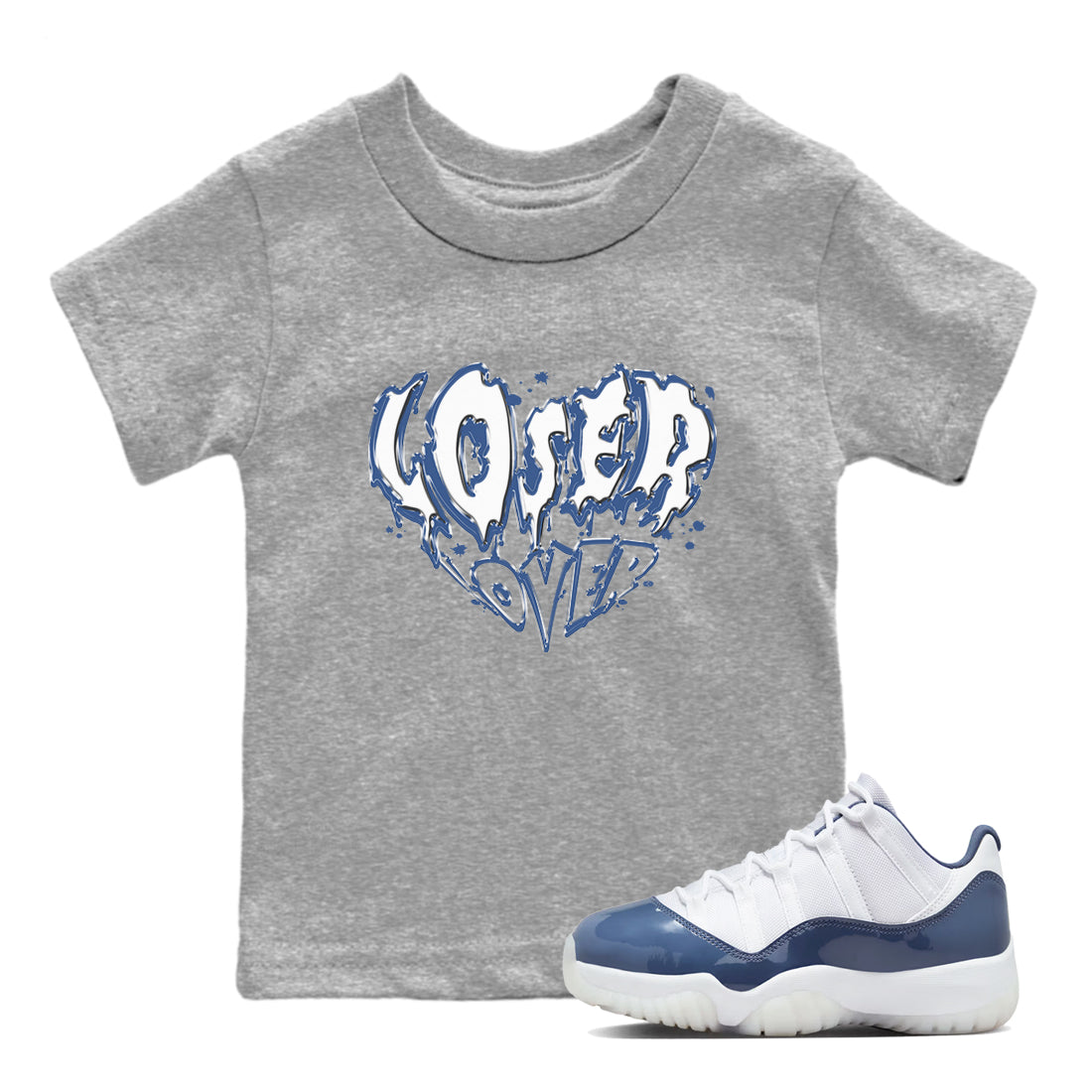 Melting Loser Lover snkmatch Tees Kids - Air Jordan 11 Diffused Blue