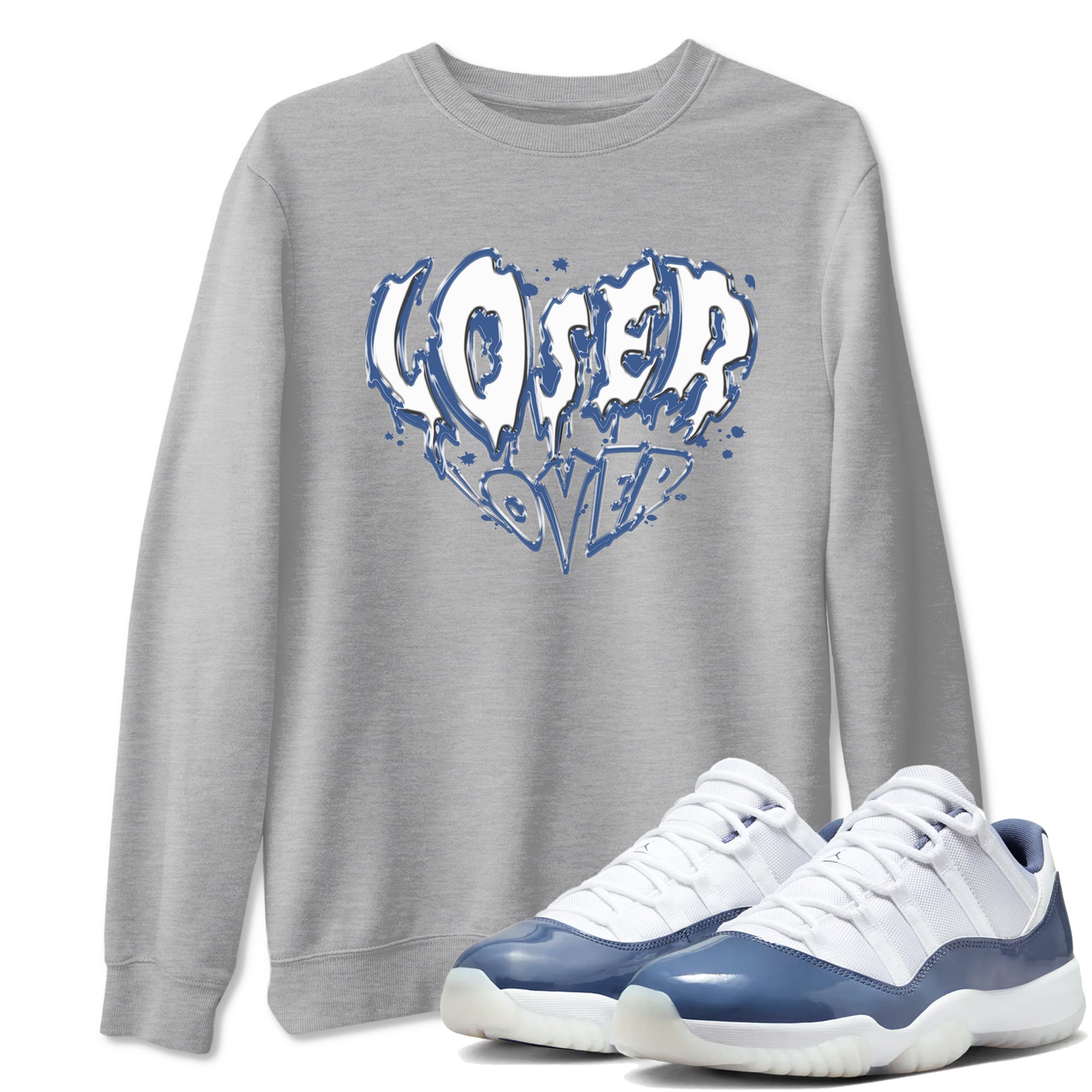 Melting Loser Lover snkmatch Tees - Air Jordan 11 Diffused Blue