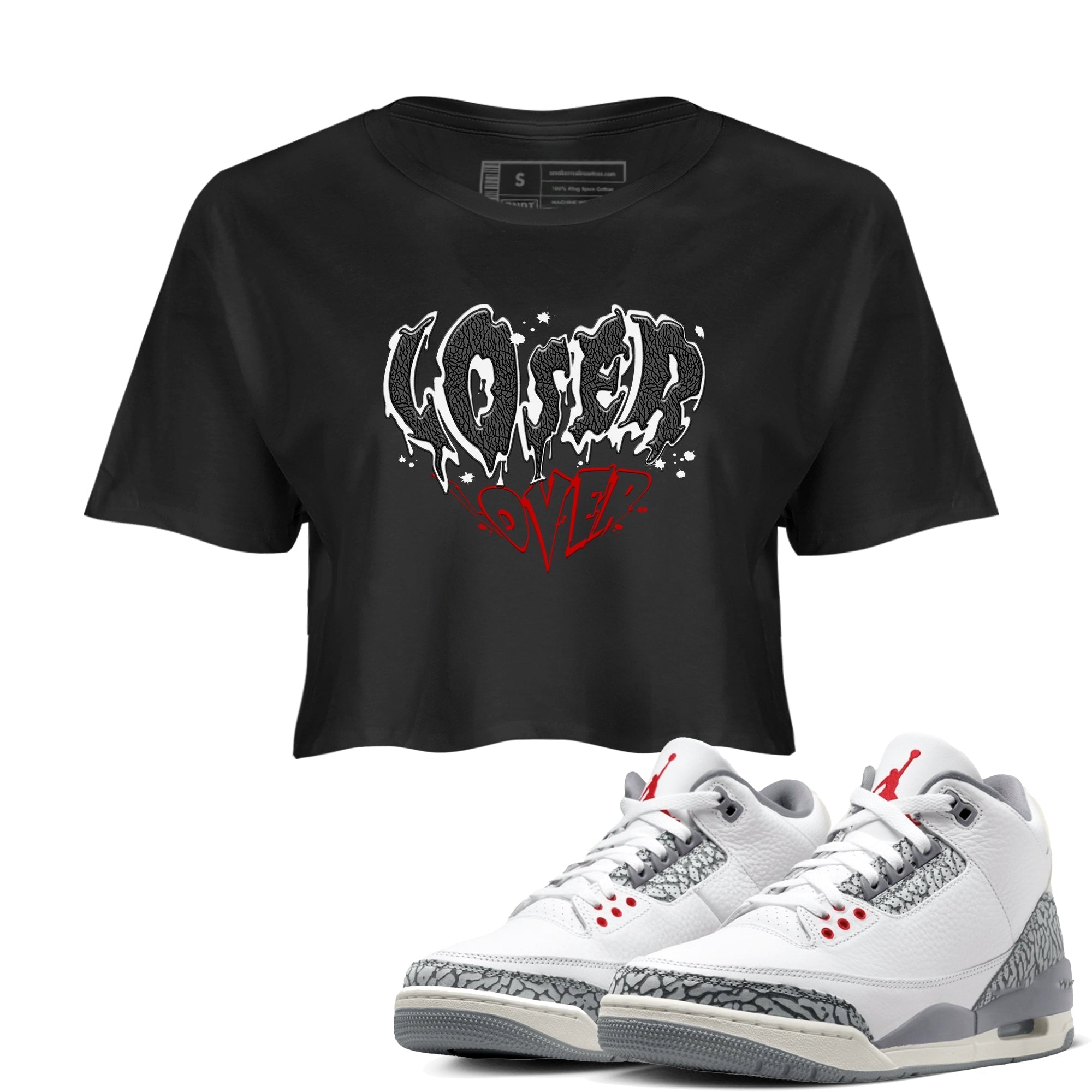 Melting Loser Lover snkmatch Women's Top - Air Jordan 3 Cement Grey