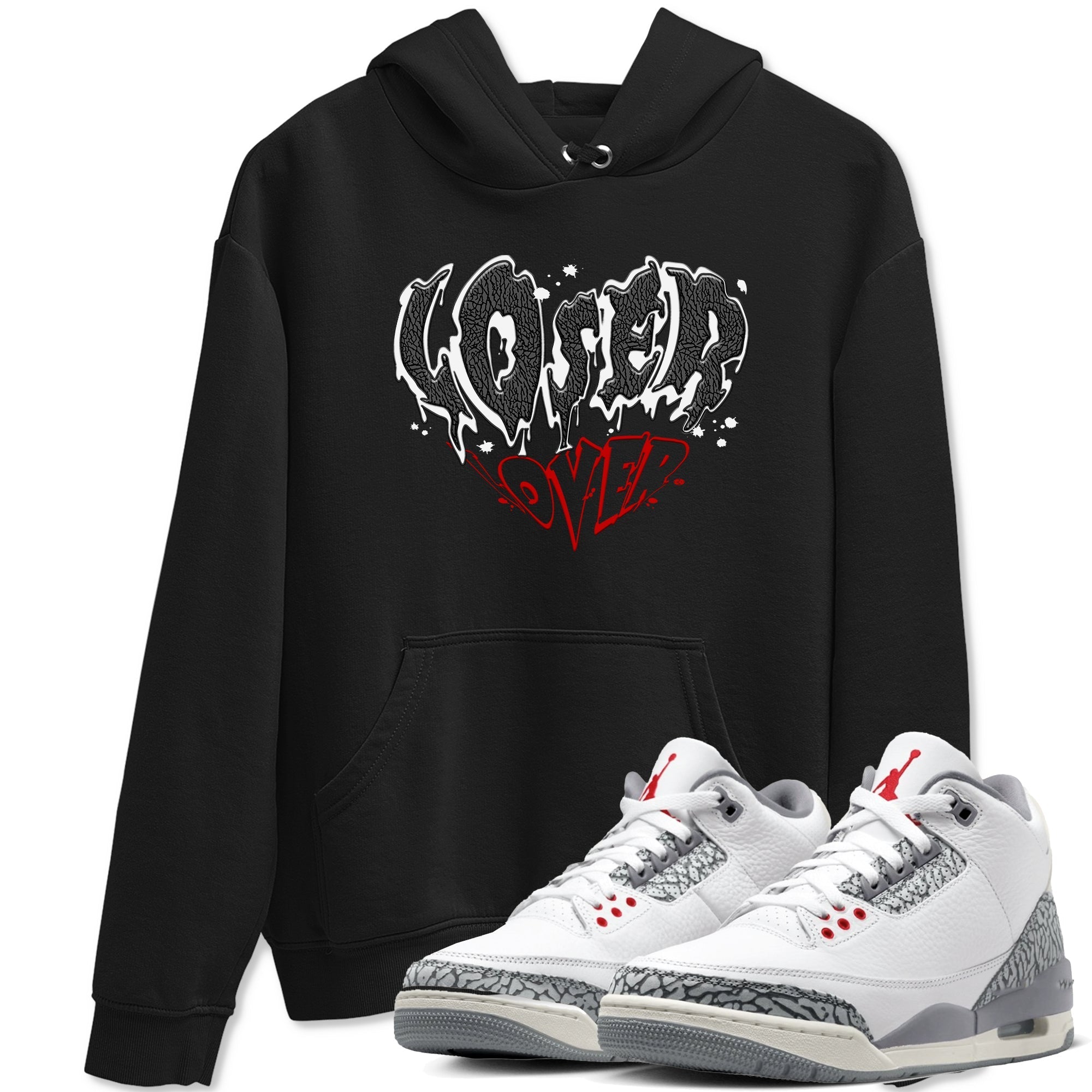 Melting Loser Lover snkmatch Tees - Air Jordan 3 Cement Grey