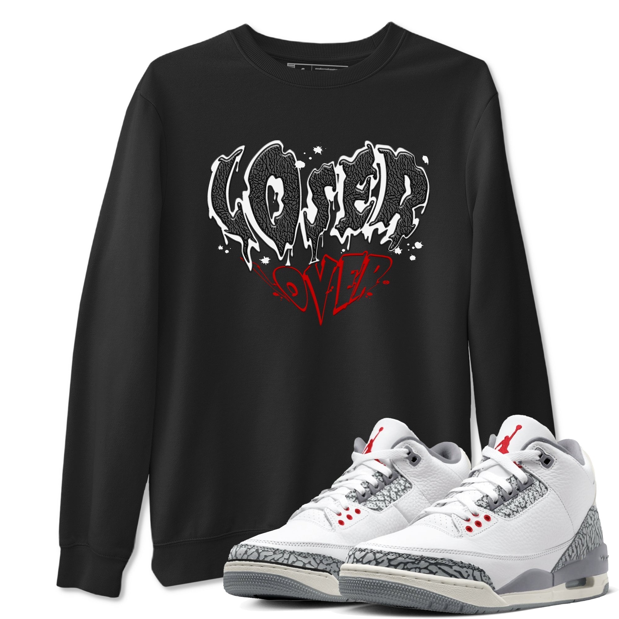 Melting Loser Lover snkmatch Tees - Air Jordan 3 Cement Grey