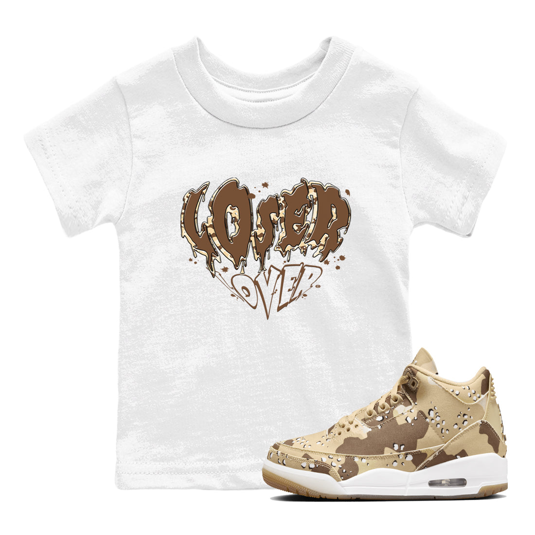 Melting Loser Lover snkmatch Tees Kids - Air Jordan 3 Desert Camo