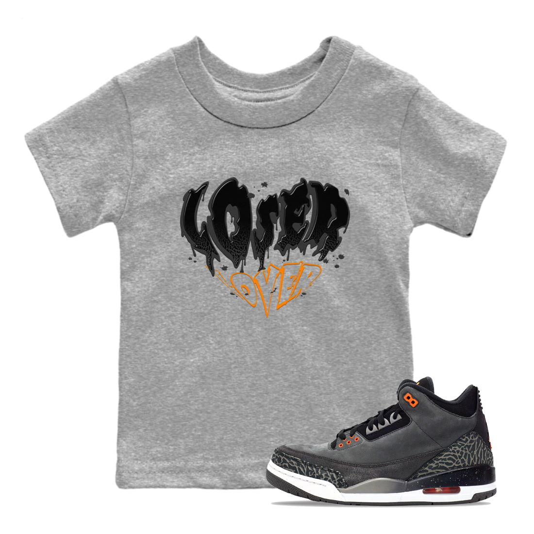 Melting Loser Lover snkmatch Tees Kids - Air Jordan 3 Fear
