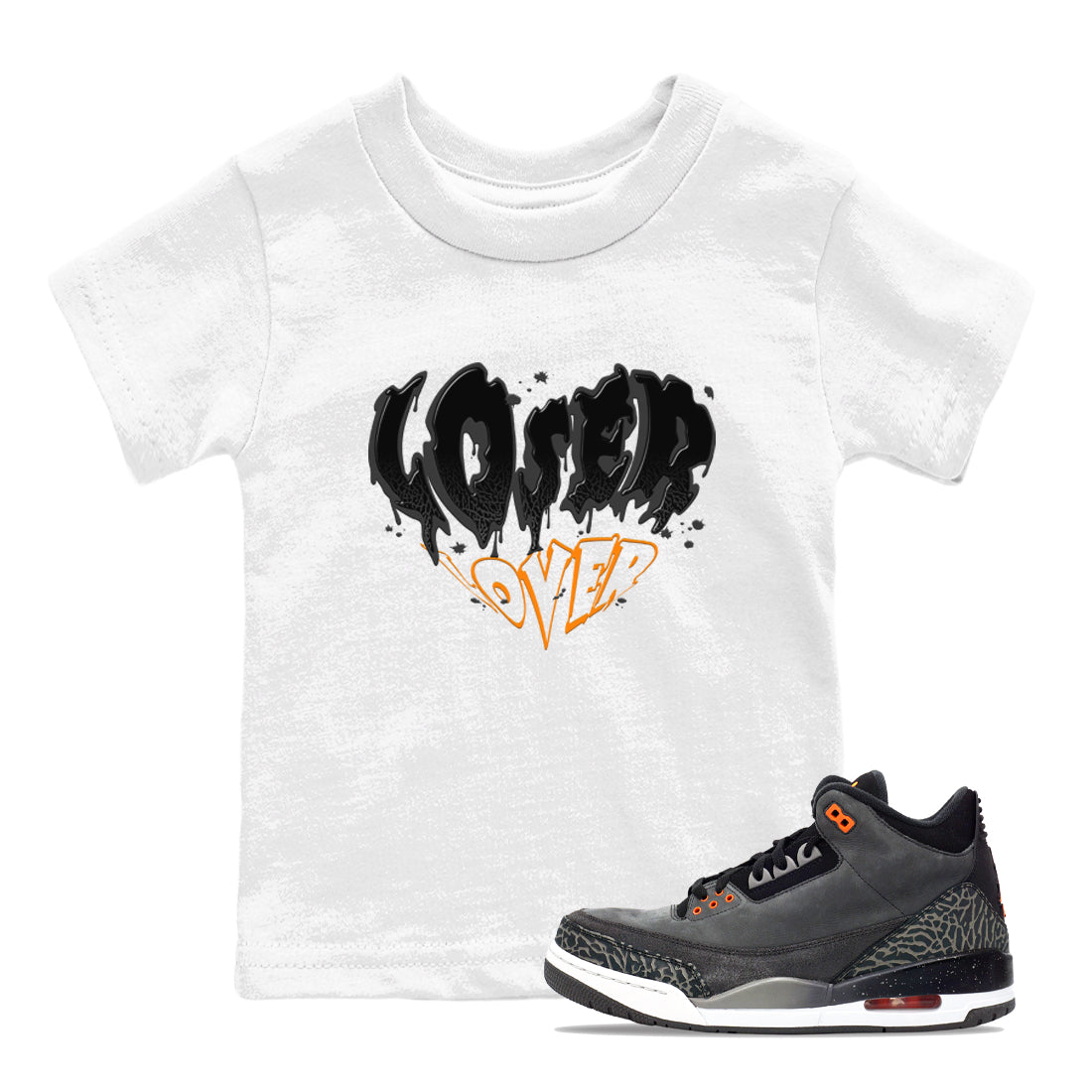 Melting Loser Lover snkmatch Tees Kids - Air Jordan 3 Fear