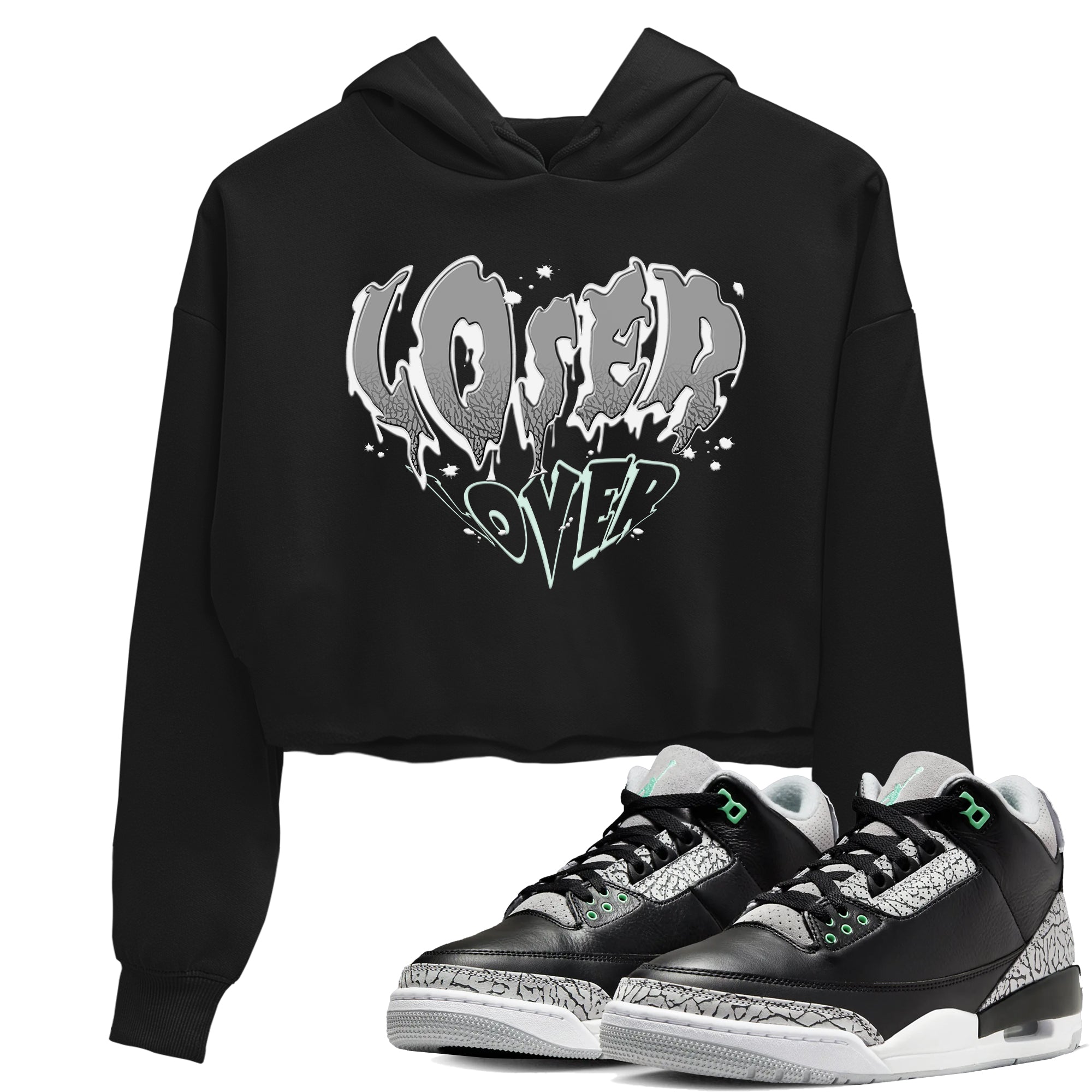 Melting Loser Lover snkmatch Women's Top - Air Jordan 3 Green Glow