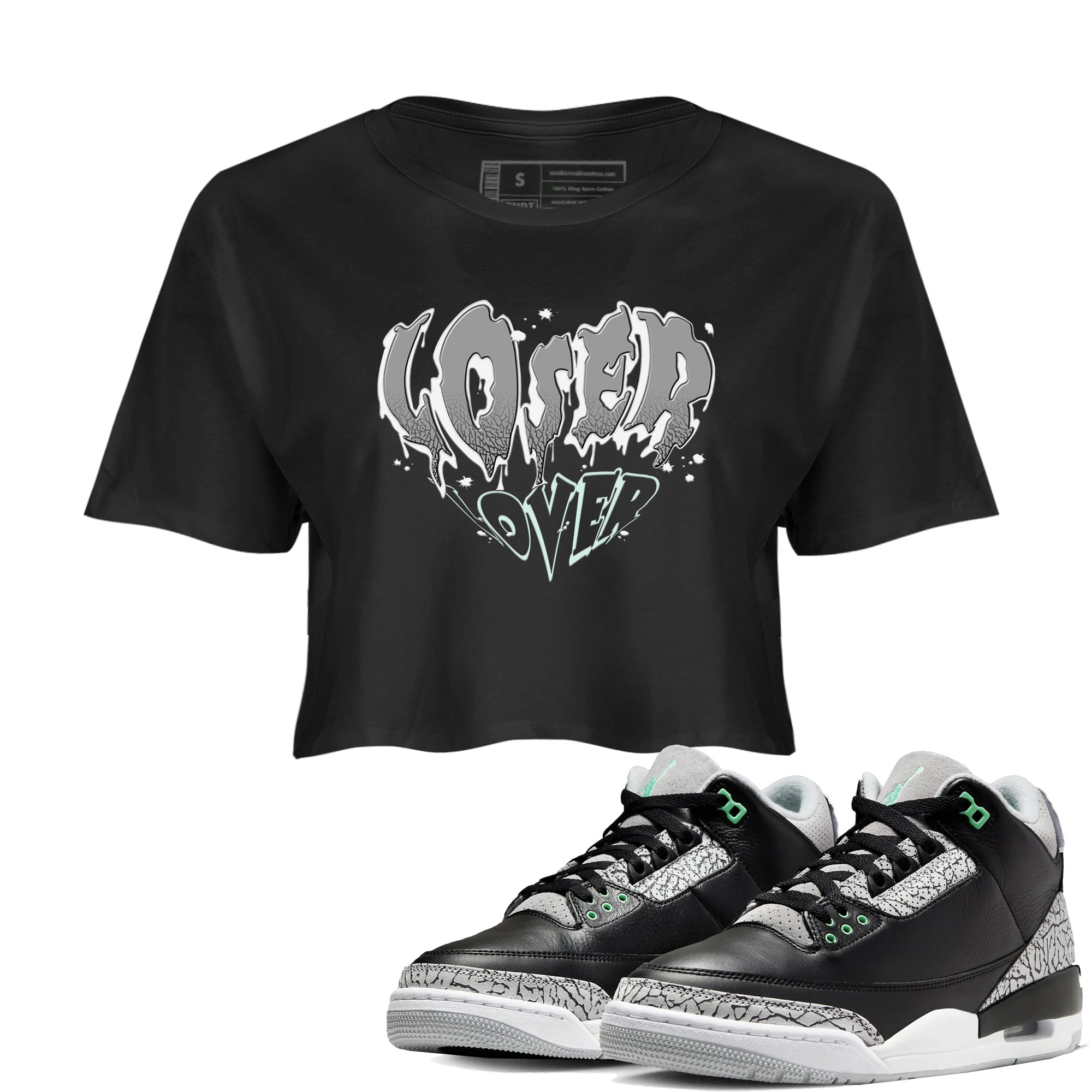 Melting Loser Lover snkmatch Women's Top - Air Jordan 3 Green Glow