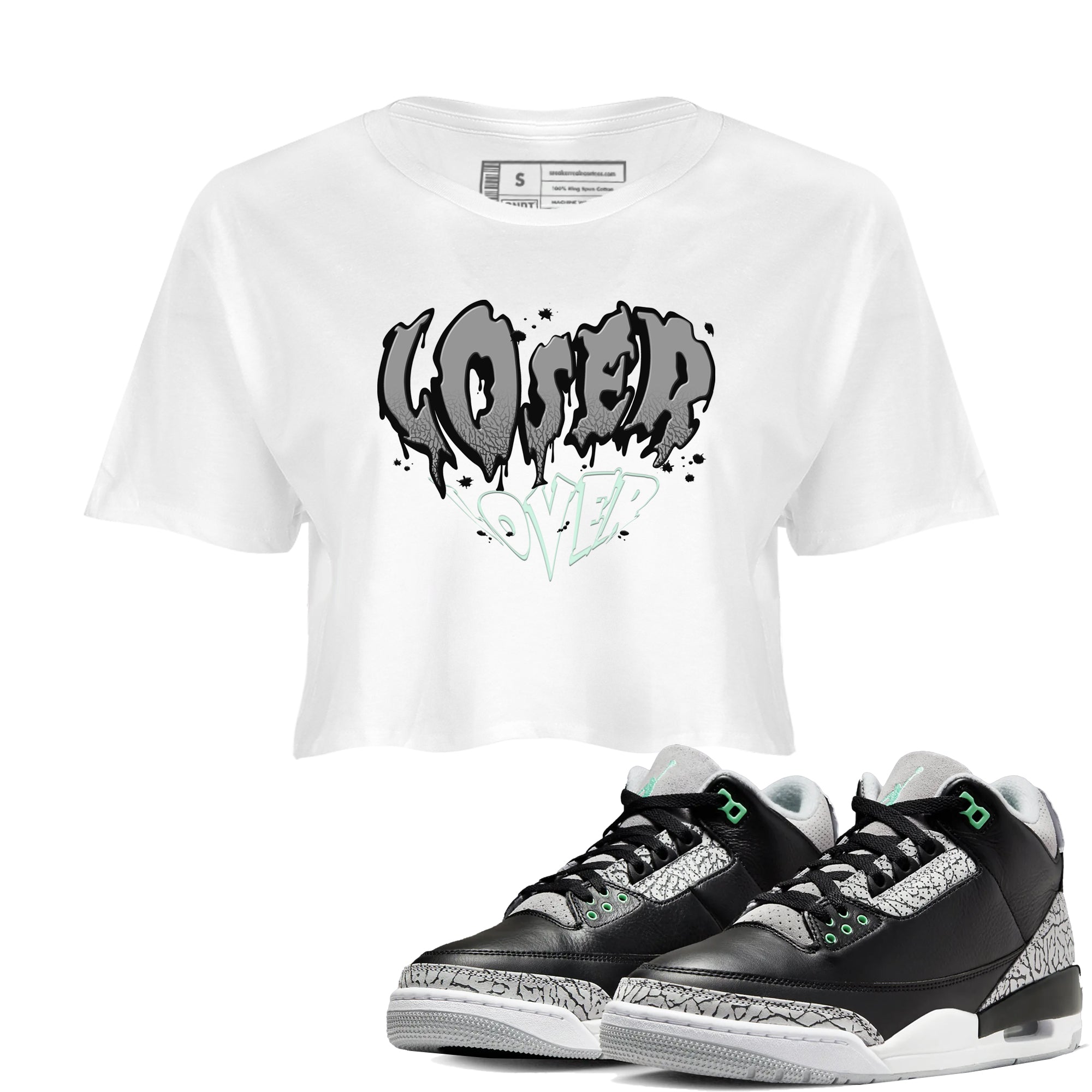 Melting Loser Lover snkmatch Women's Top - Air Jordan 3 Green Glow