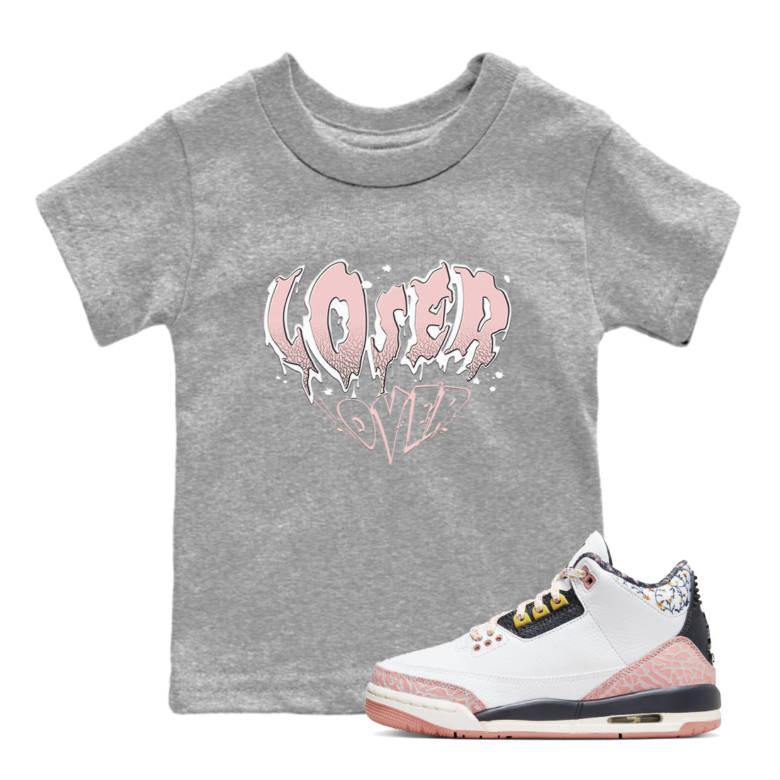 Melting Loser Lover snkmatch Tees Kids - Air Jordan 3 Vintage Floral