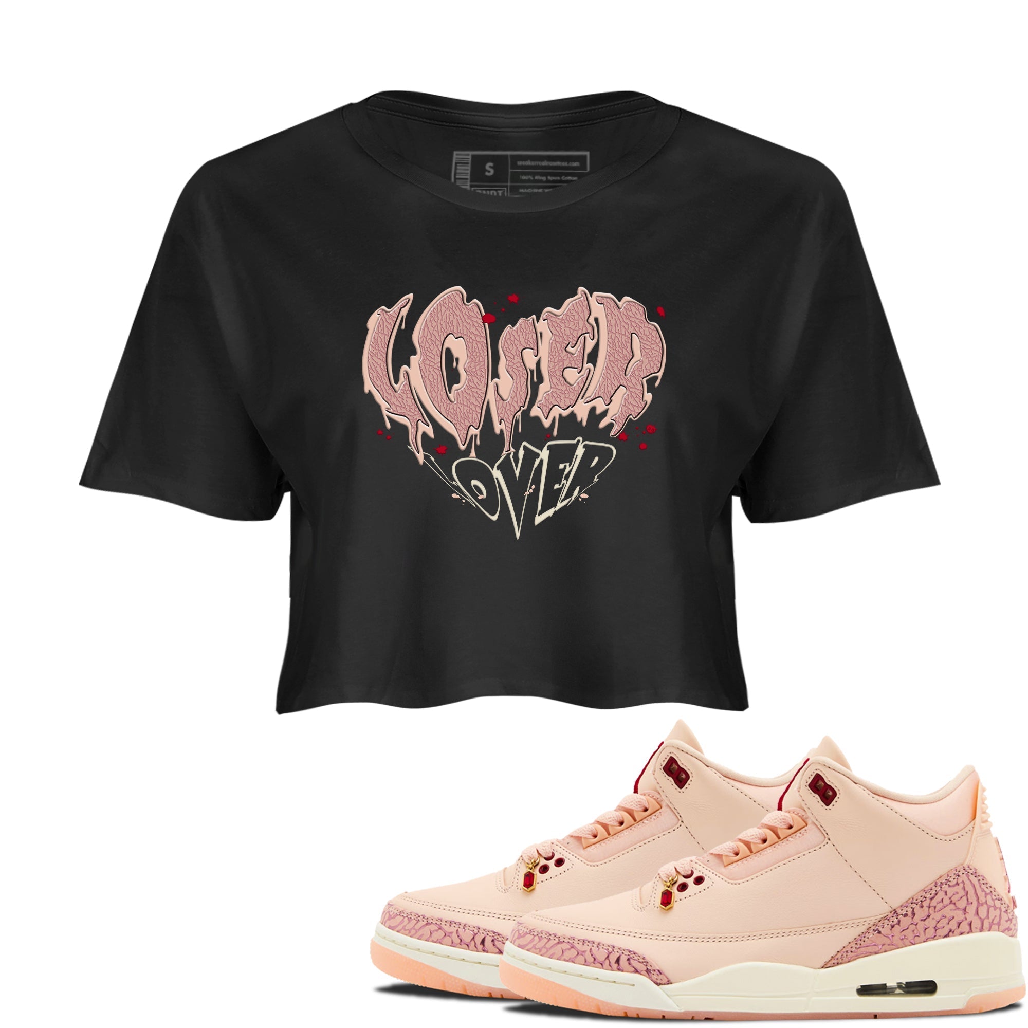 Melting Loser Lover snkmatch Women's Top - Air Jordan 3 Valentines Day
