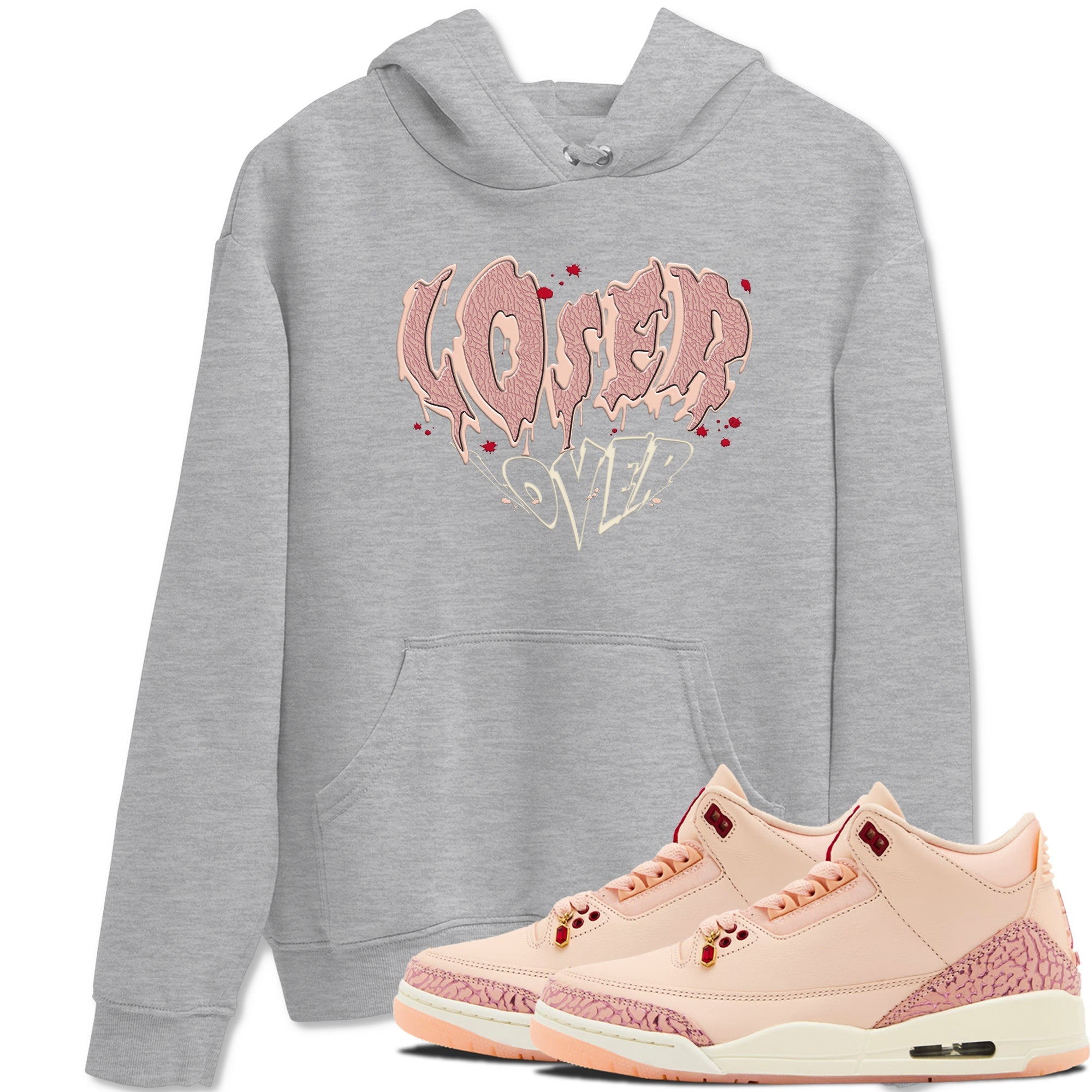 Melting Loser Lover snkmatch Tees - Air Jordan 3 Valentines Day