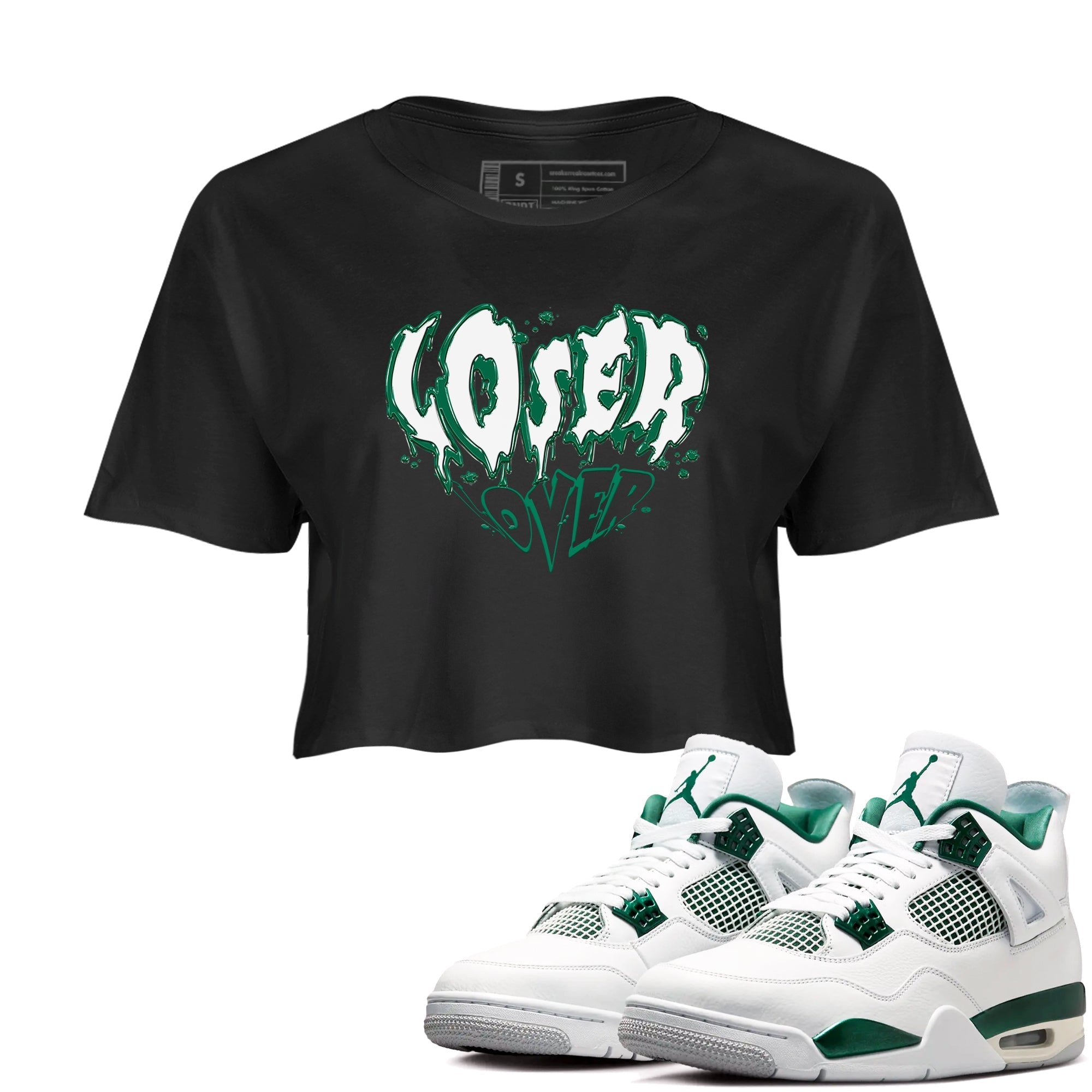 Melting Loser Lover snkmatch Women's Top - Air Jordan 4 Oxidized Green