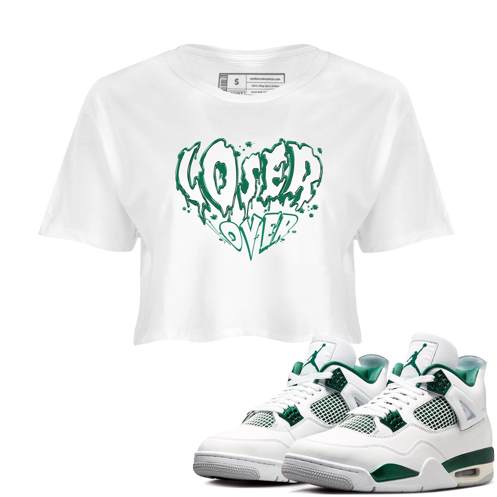 Melting Loser Lover snkmatch Women's Top - Air Jordan 4 Oxidized Green