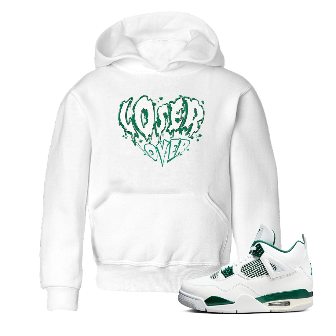 Melting Loser Lover snkmatch Tees Kids - Air Jordan 4 Oxidized Green