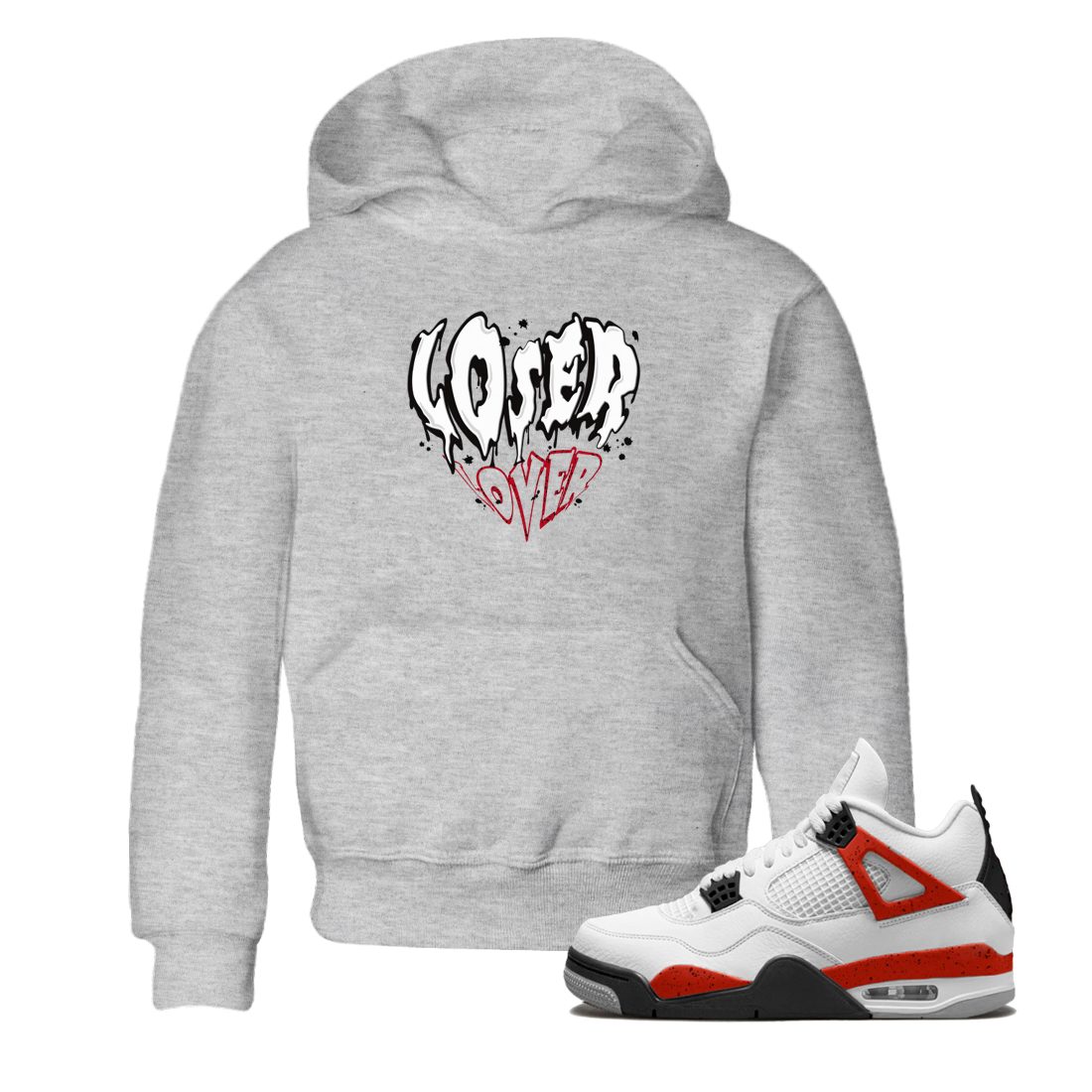Melting Loser Lover snkmatch Tee Kids - Air Jordan 4 Red Cement