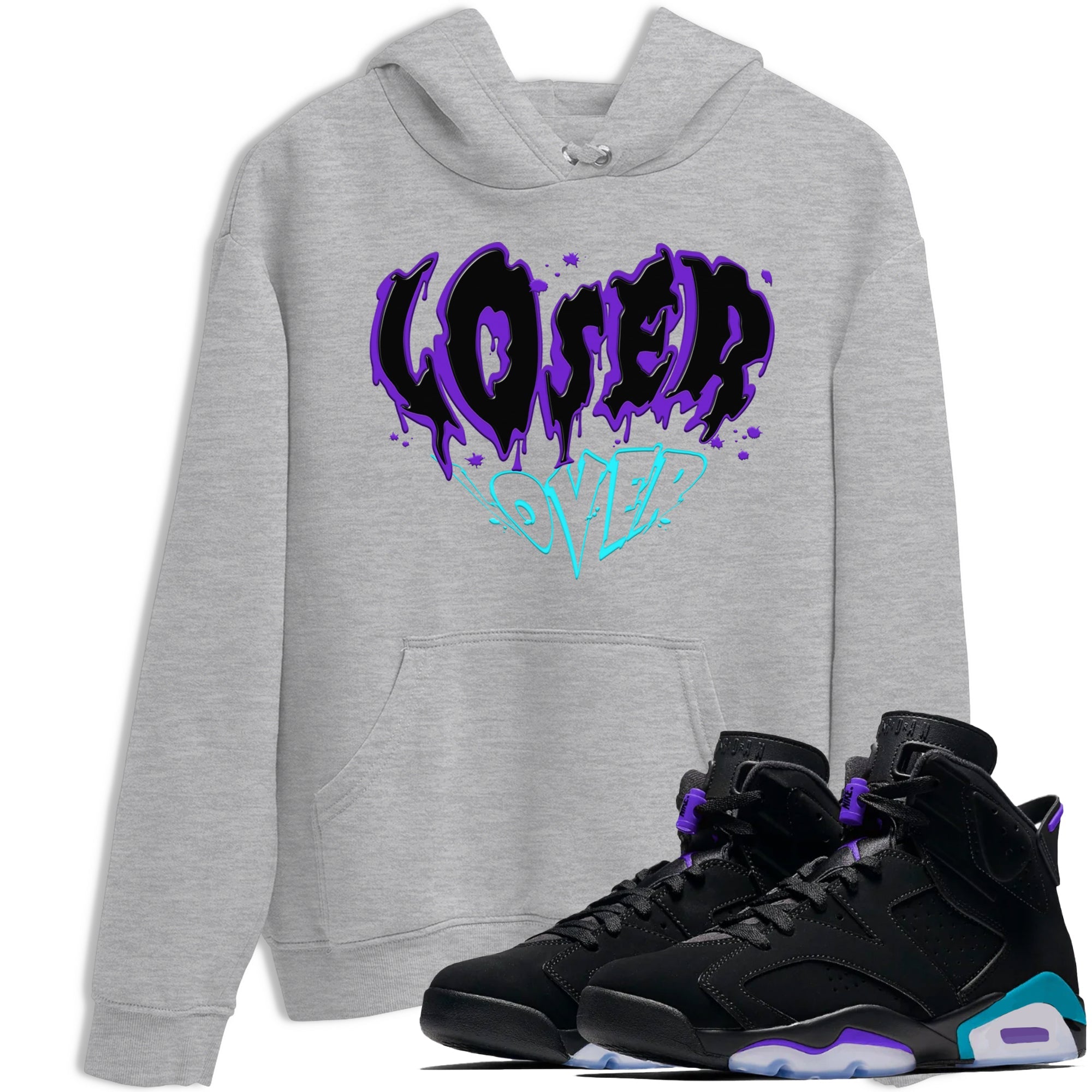 Melting Loser Lover snkmatch Tee - Air Jordan 6 Aqua