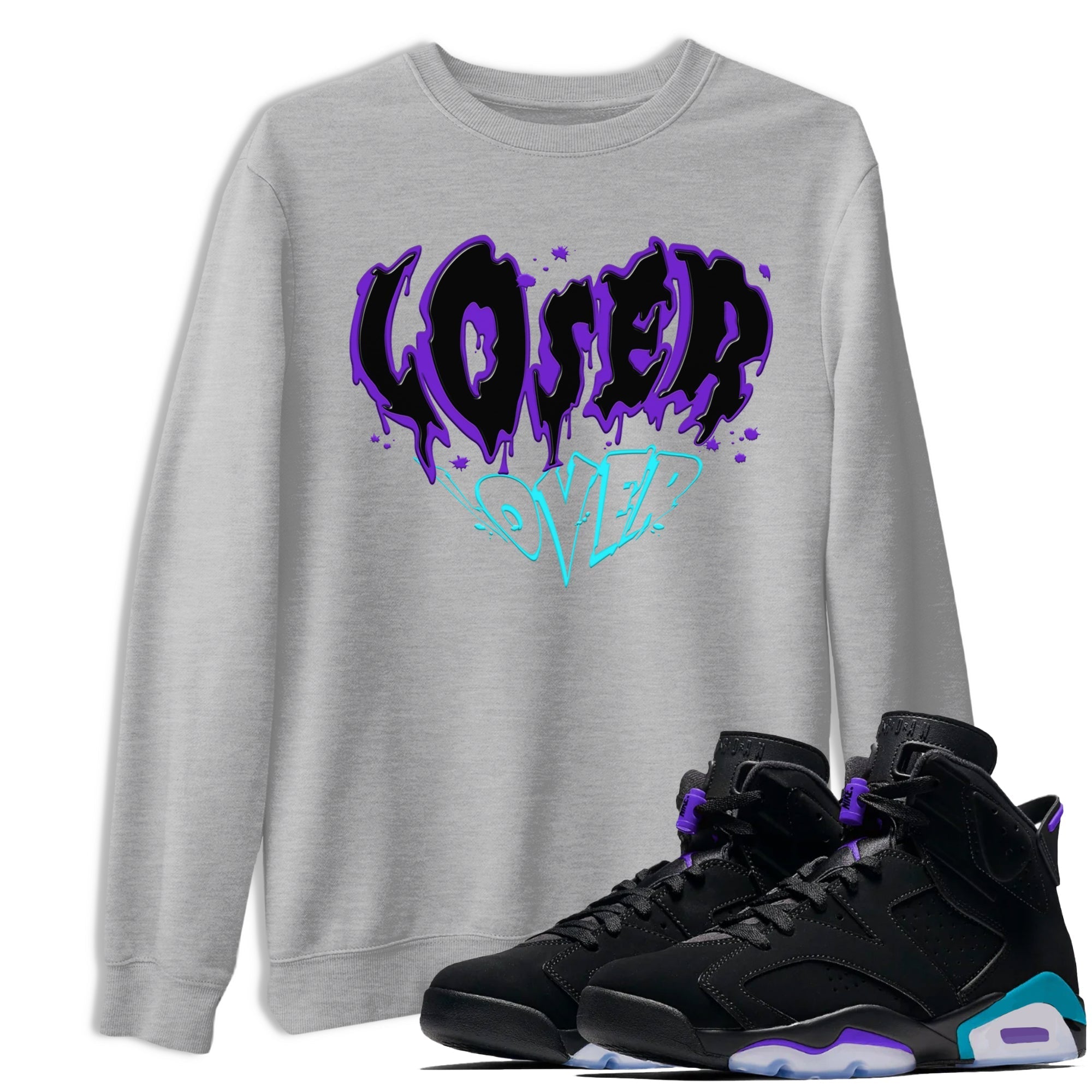 Melting Loser Lover snkmatch Tee - Air Jordan 6 Aqua
