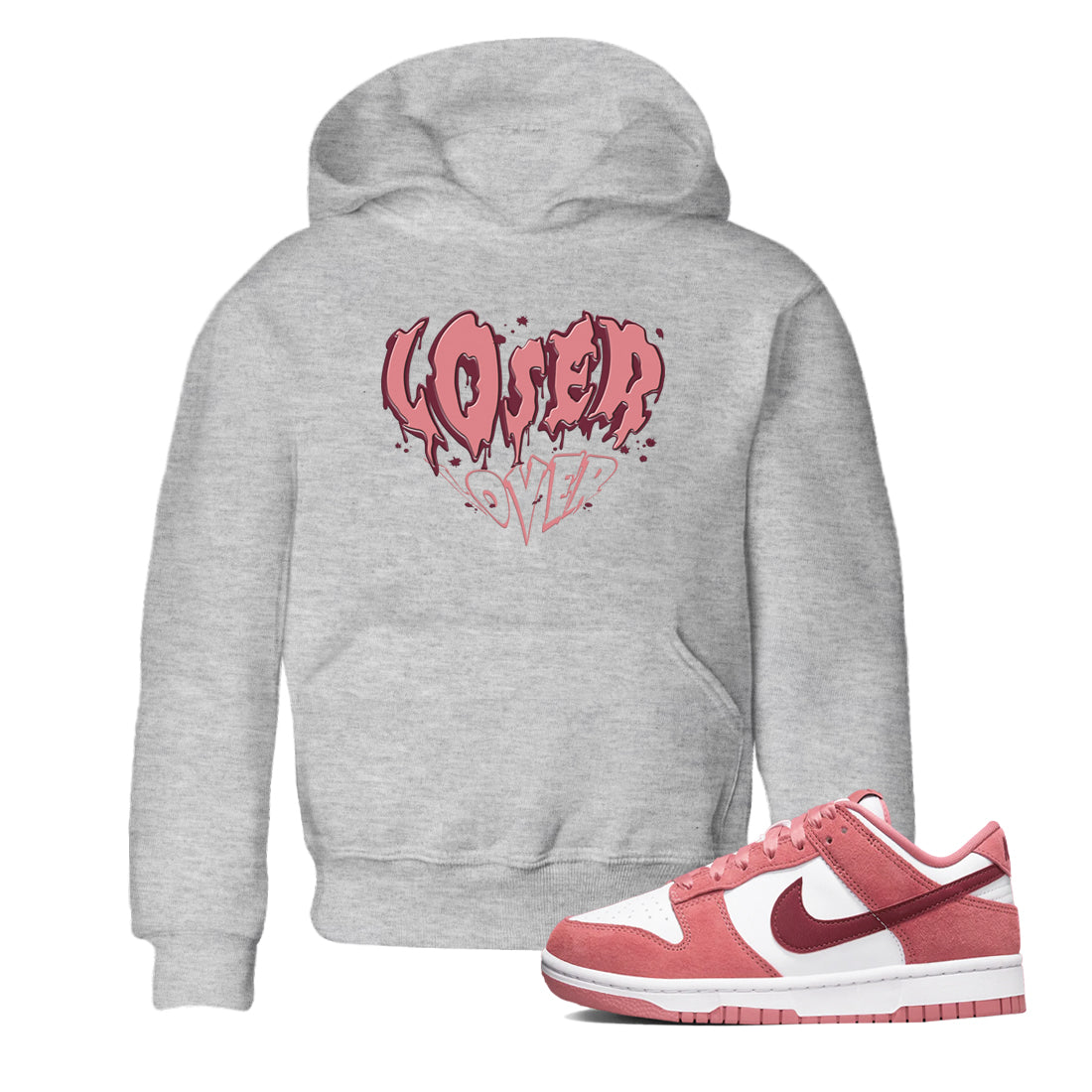 Melting Loser Lover snkmatch Tees Kids - Dunk Valentines Day 2024