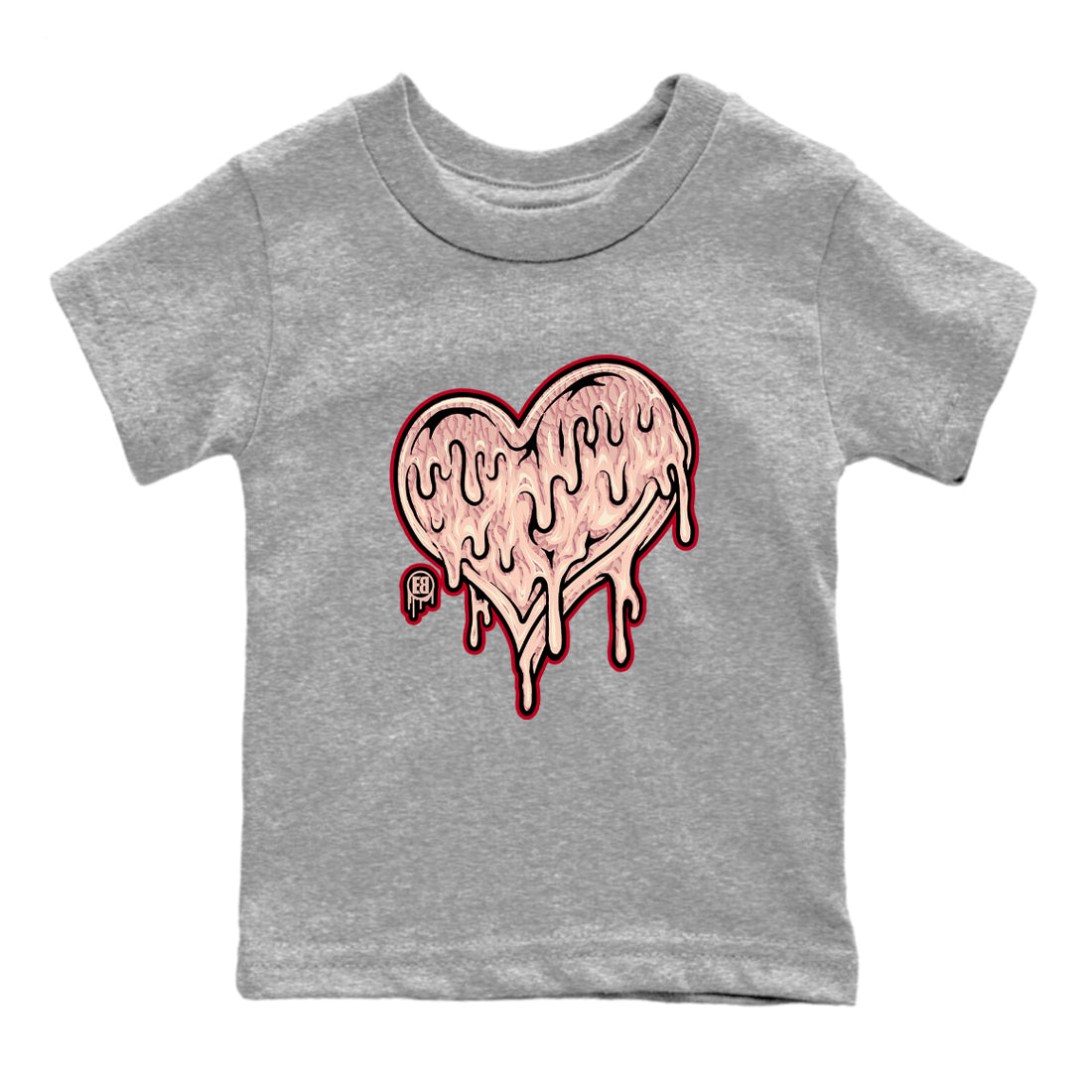Melting Love Heart snkmatch Tees Kids - Air Jordan 3 Valentines Day
