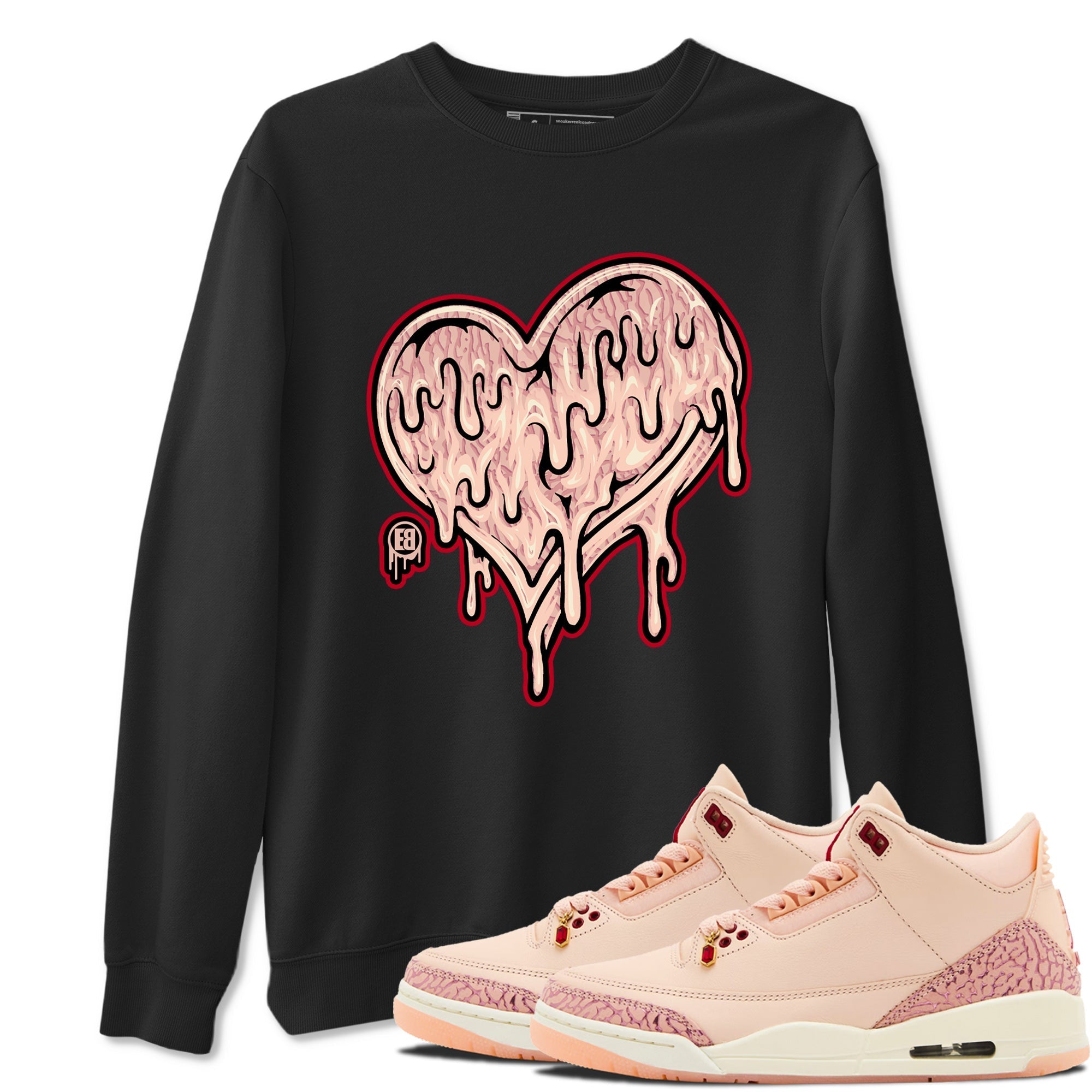 Melting Love Heart snkmatch Tees - Air Jordan 3 Valentines Day