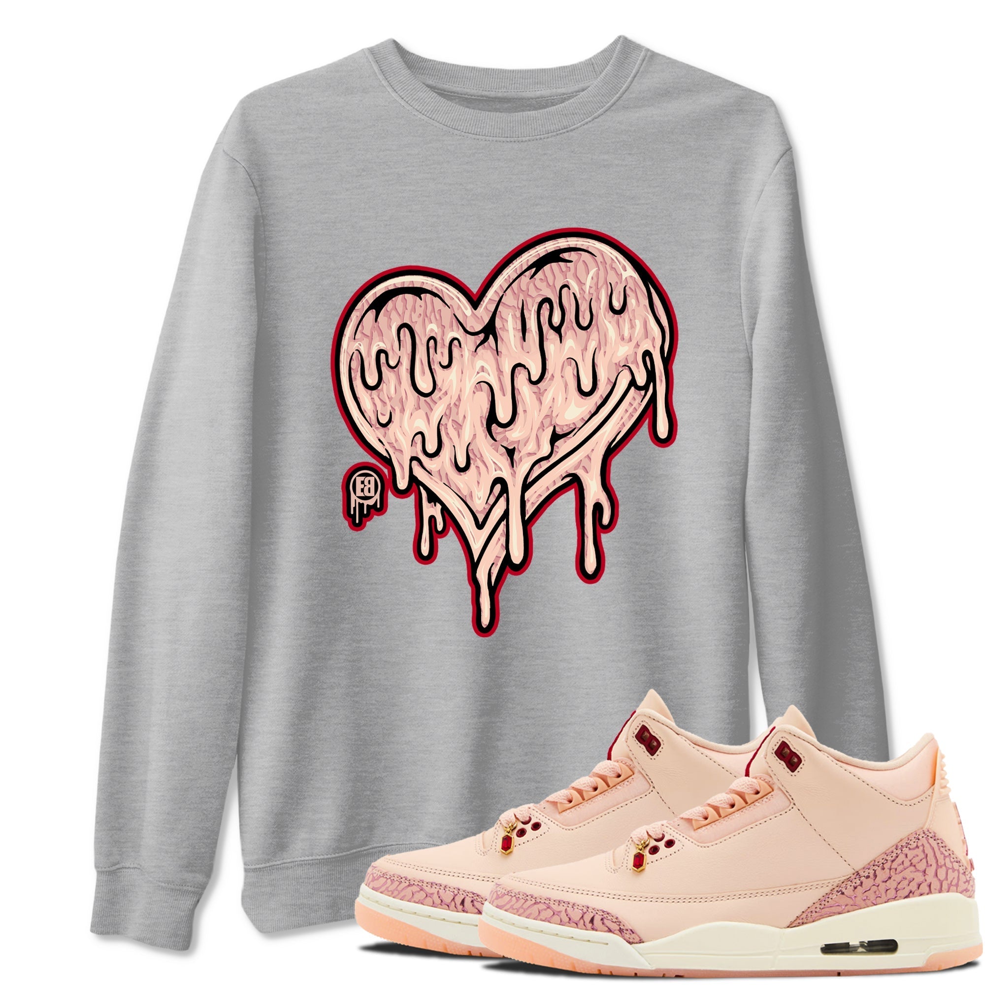 Melting Love Heart snkmatch Tees - Air Jordan 3 Valentines Day