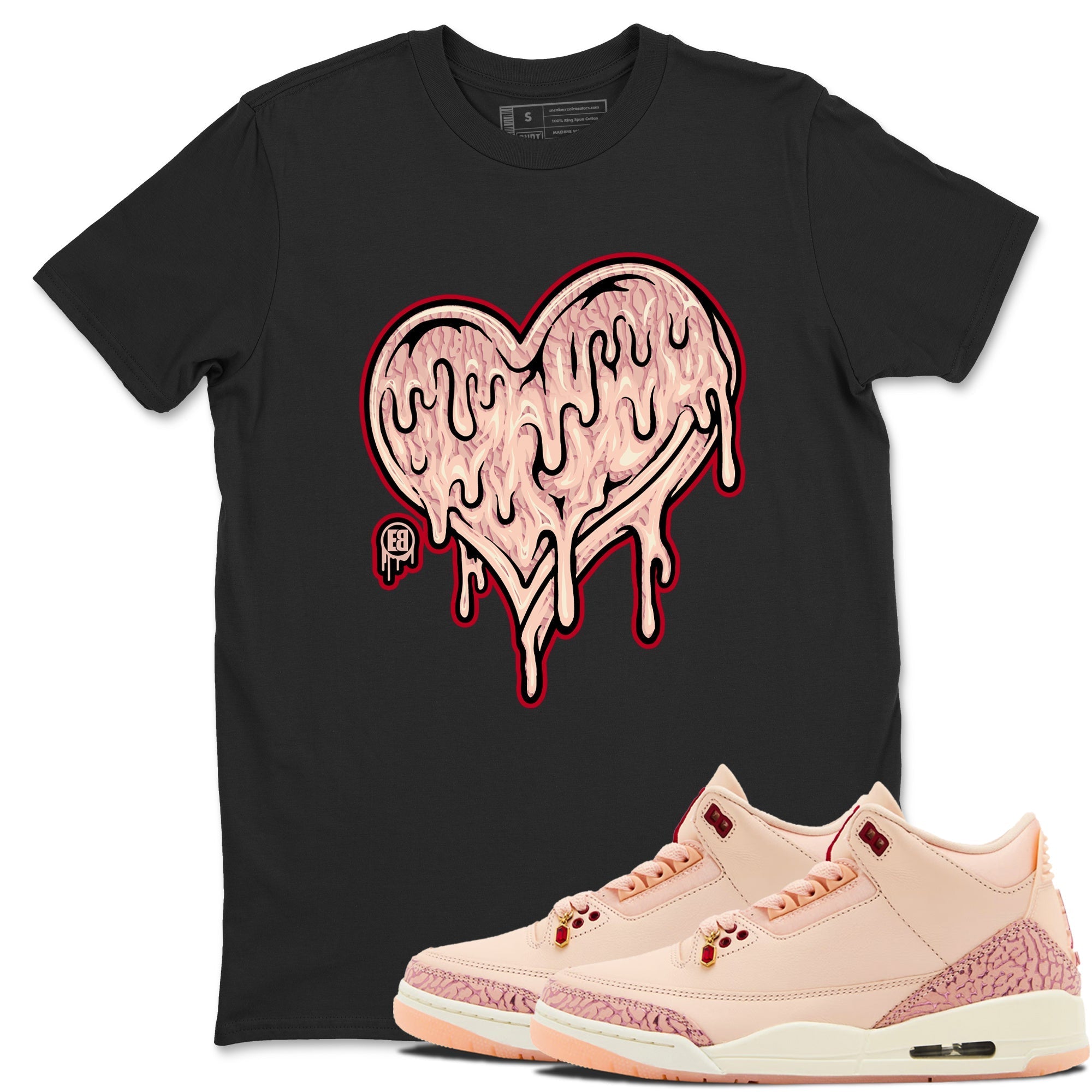 Melting Love Heart snkmatch Tees - Air Jordan 3 Valentines Day