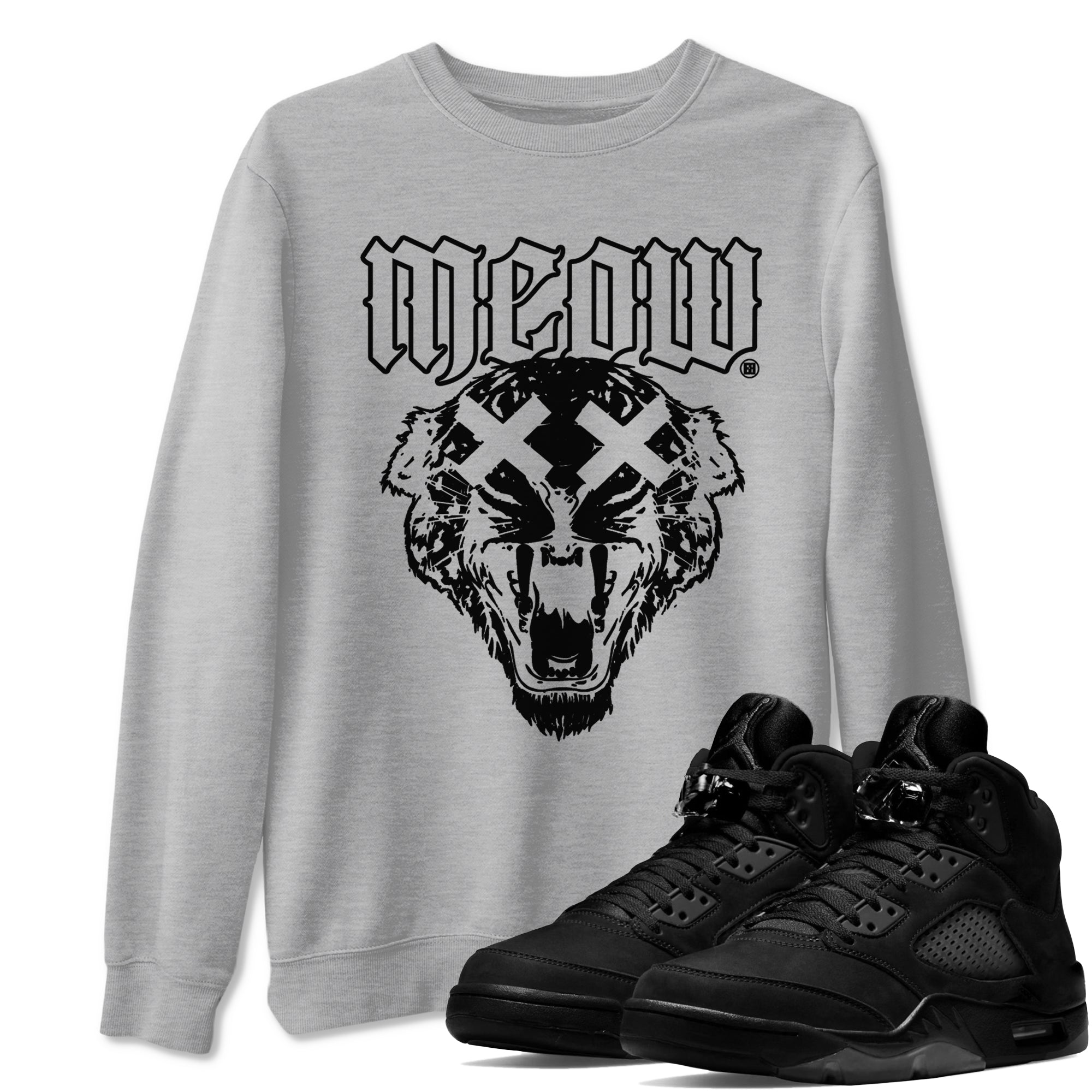 Meow snkmatch Tees - Air Jordan 5 Black Cat
