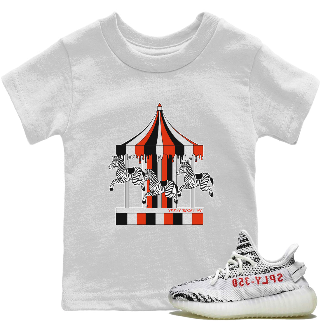 Merry Go Round Kids Tops - Yeezy 350 Zebra
