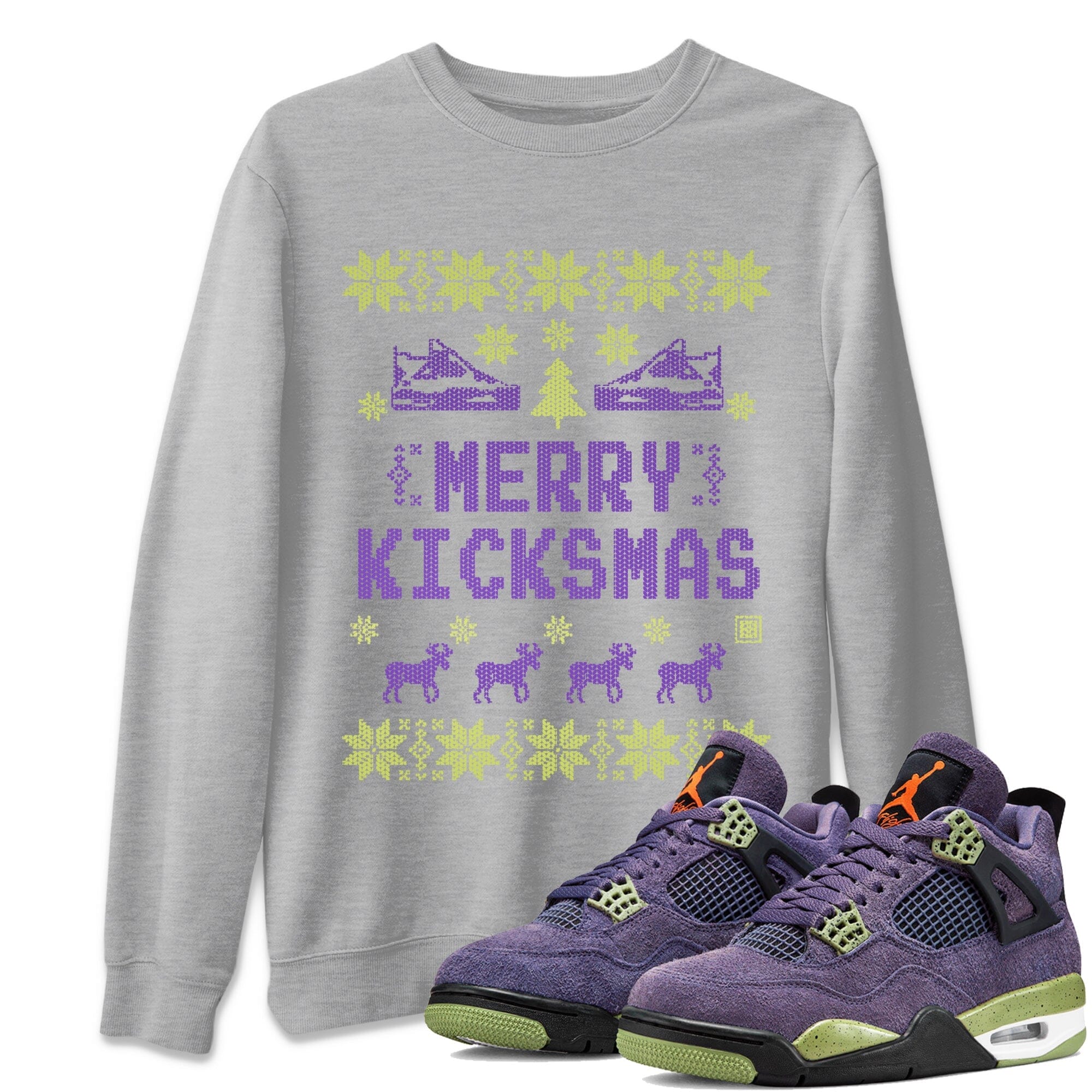 Merry Kicksmas Unisex Tops - Air Jordan 4 Canyon Purple