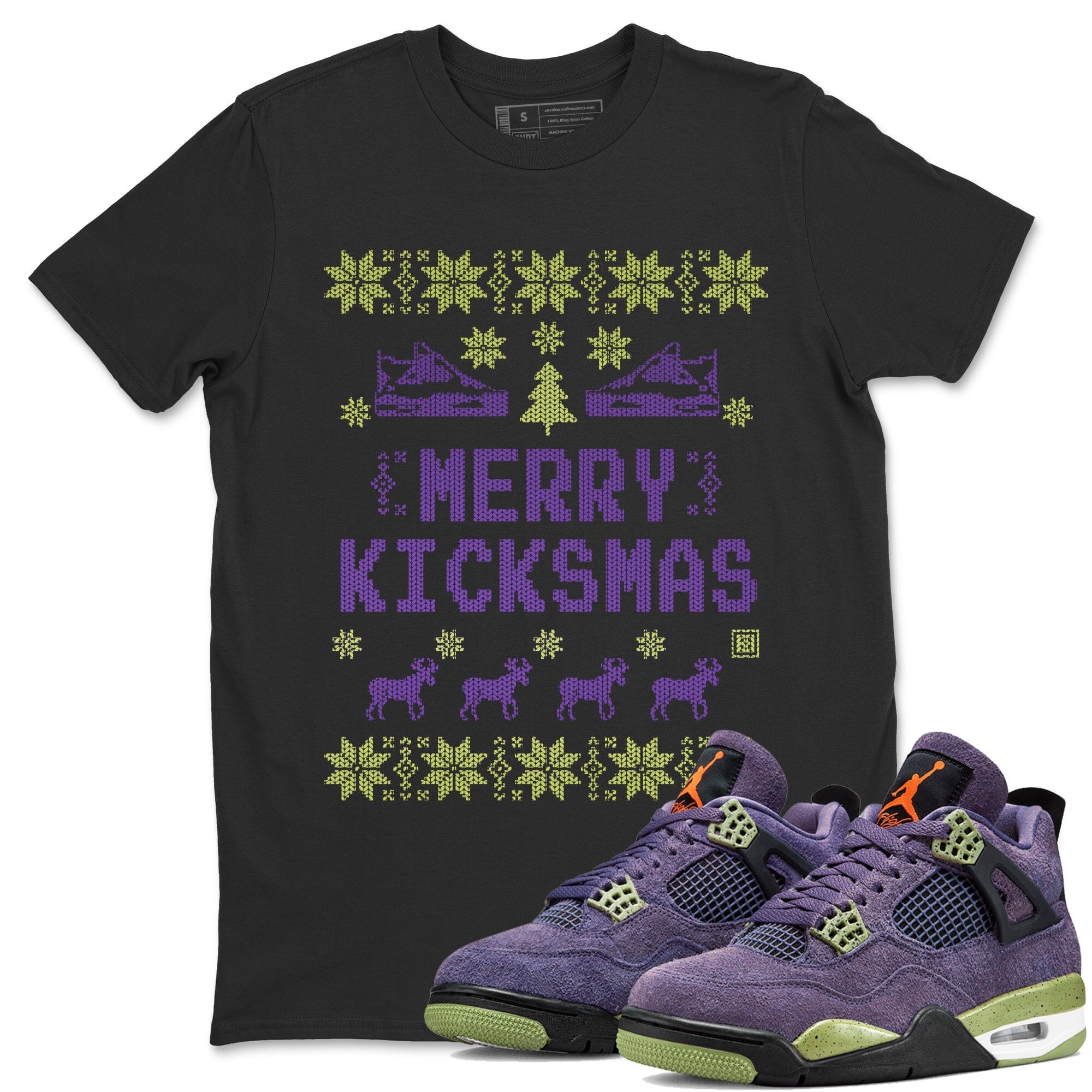 Merry Kicksmas Unisex Tops - Air Jordan 4 Canyon Purple