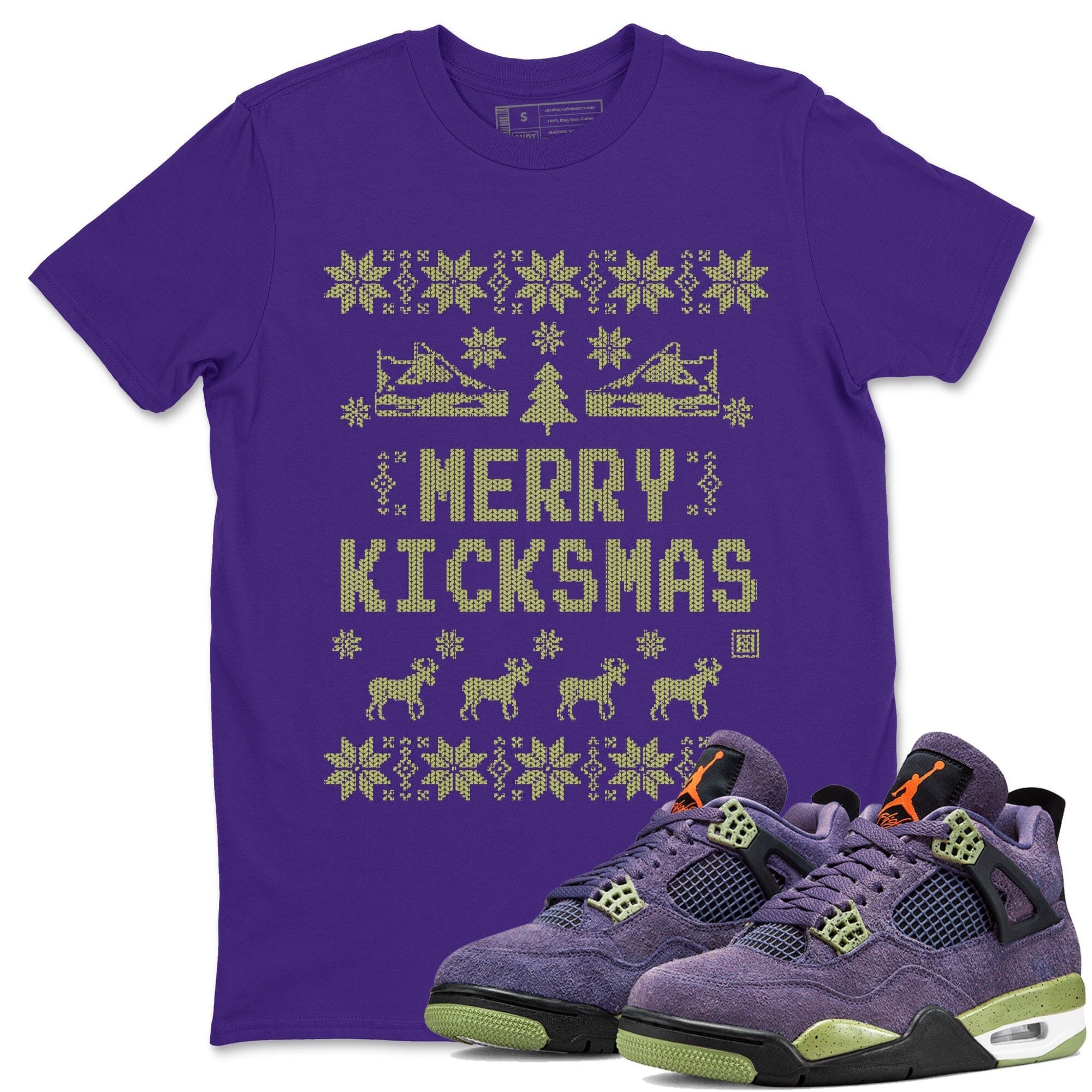 Merry Kicksmas Unisex Tops - Air Jordan 4 Canyon Purple
