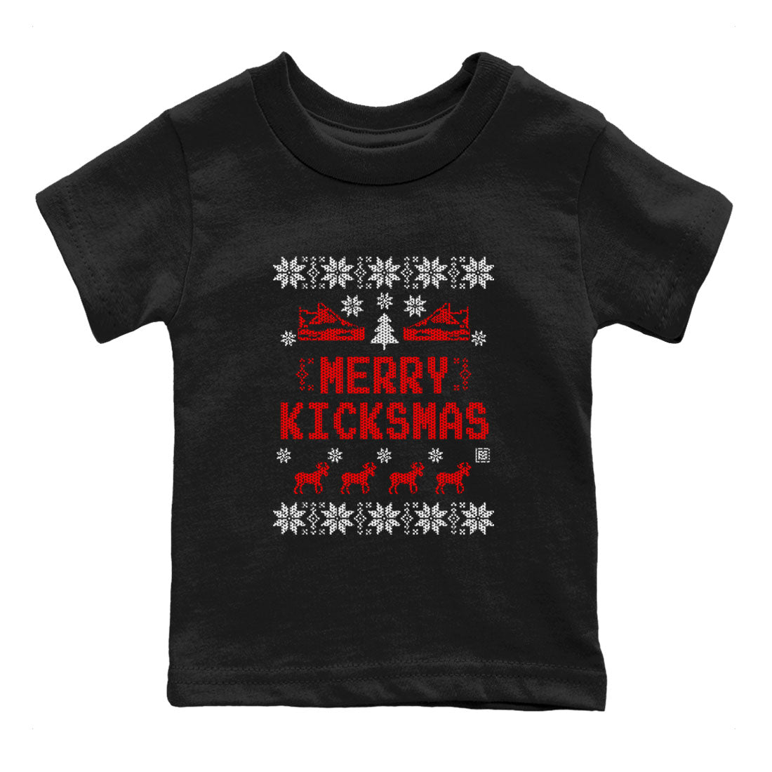 Merry Kicksmas snkmatch Tees Kids - Air Jordan 4 Red Thunder