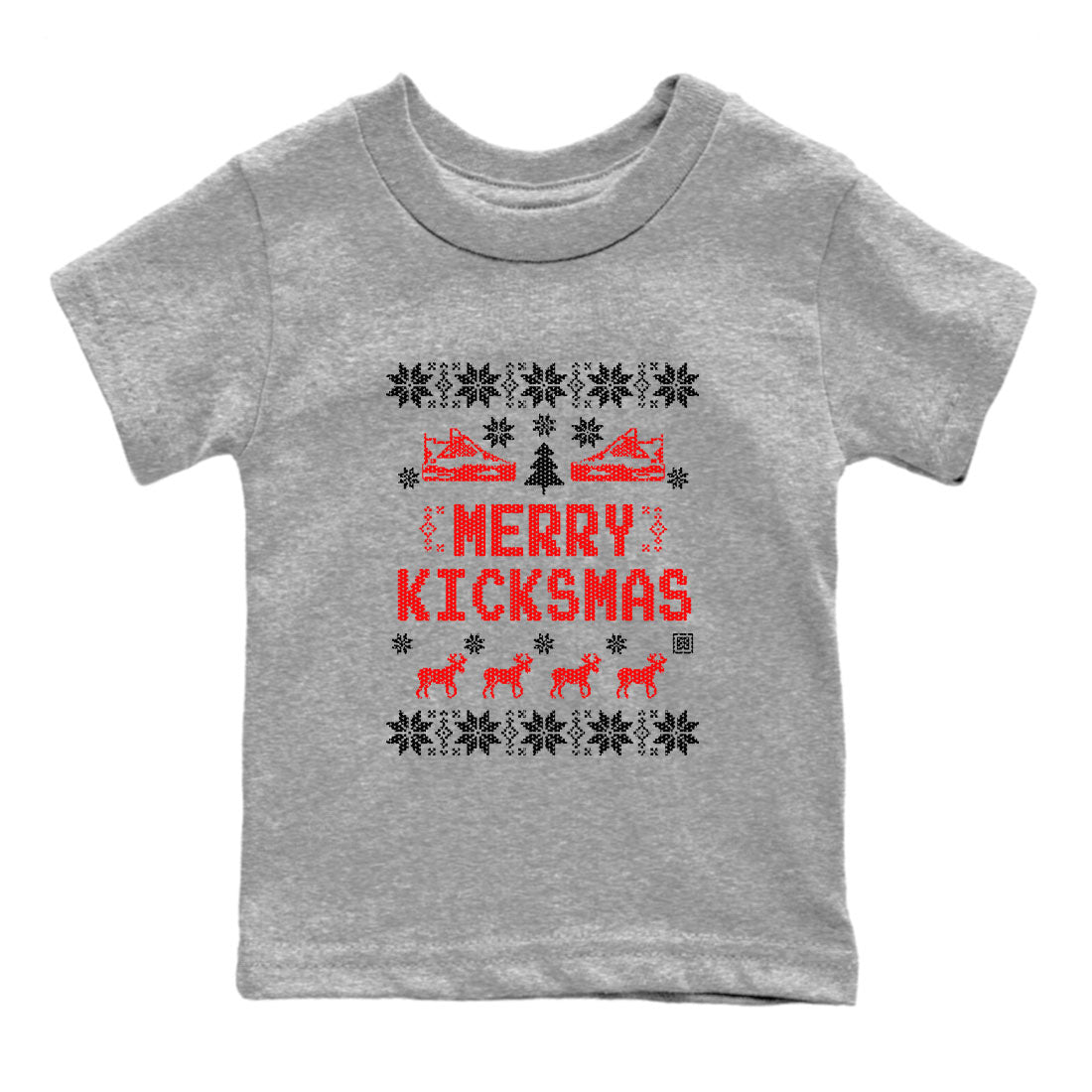 Merry Kicksmas snkmatch Tees Kids - Air Jordan 4 Red Thunder