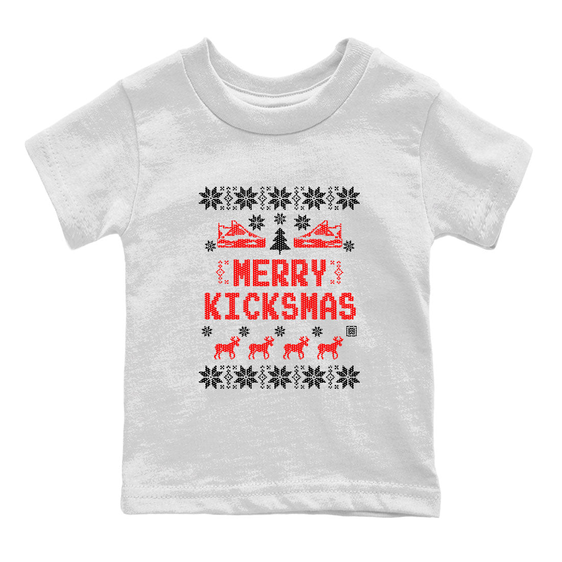 Merry Kicksmas snkmatch Tees Kids - Air Jordan 4 Red Thunder