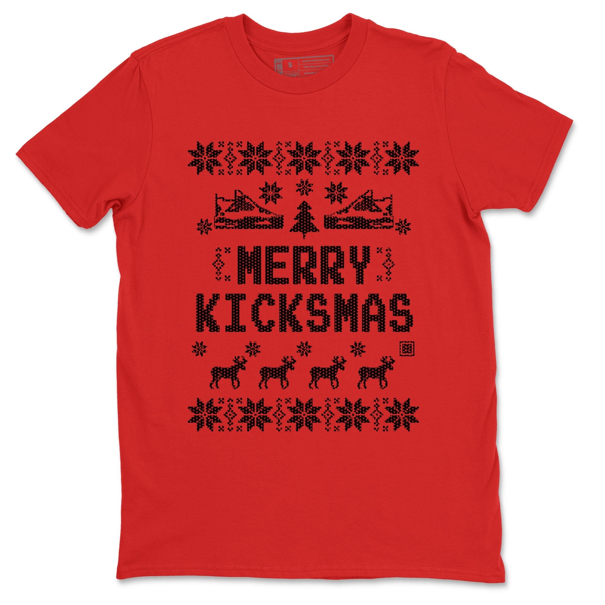 Merry Kicksmas snkmatch Tees - Air Jordan 4 Red Thunder