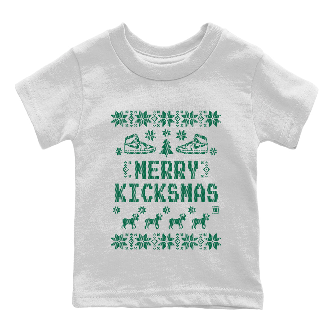 Merry Kicksmas Kids Tops - Air Jordan 1 Gorge Green