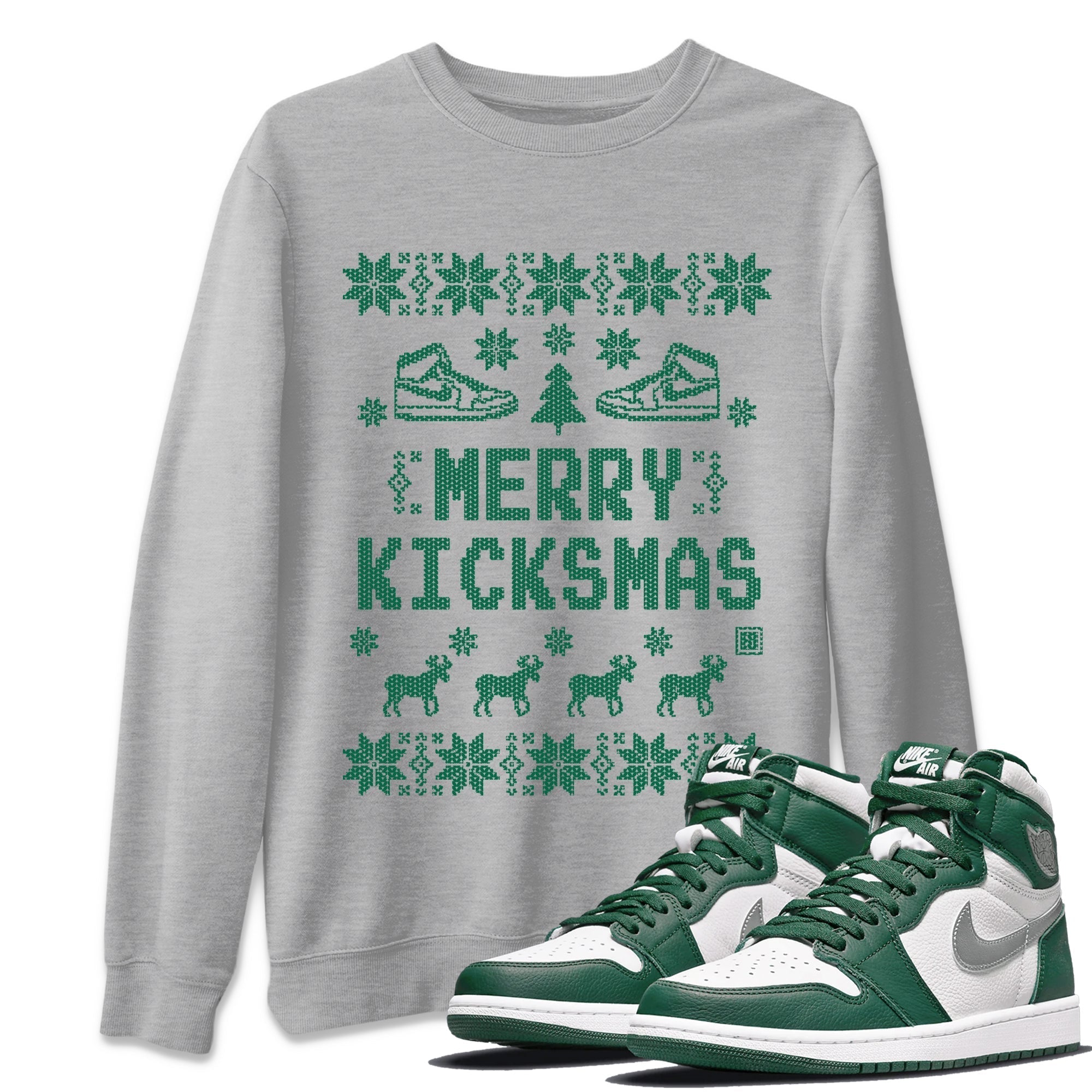 Merry Kicksmas Unisex Tops - Air Jordan 1 Gorge Green