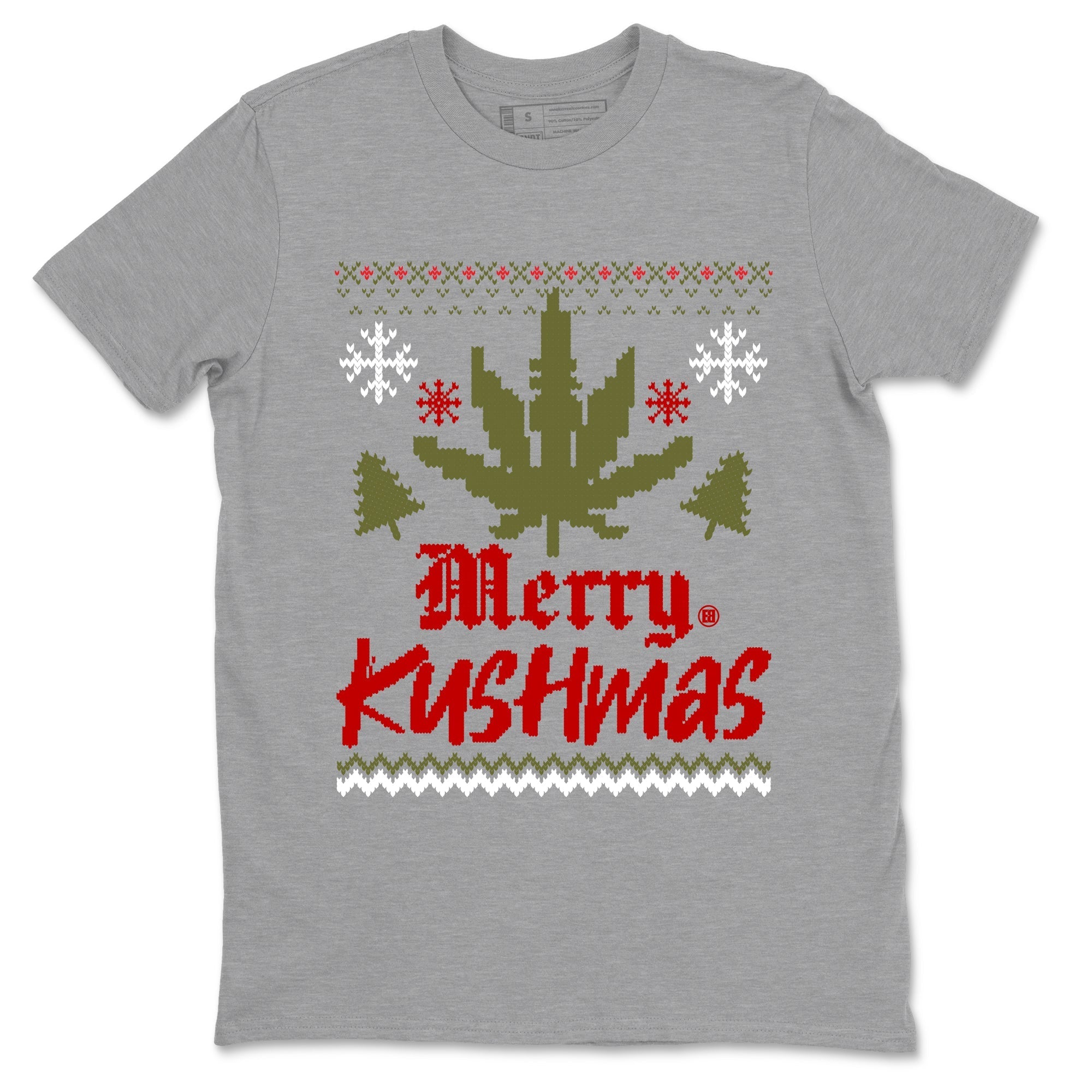 Merry Kushmas snkmatch Tees - Air Jordan 1 Travis Scott Medium Olive