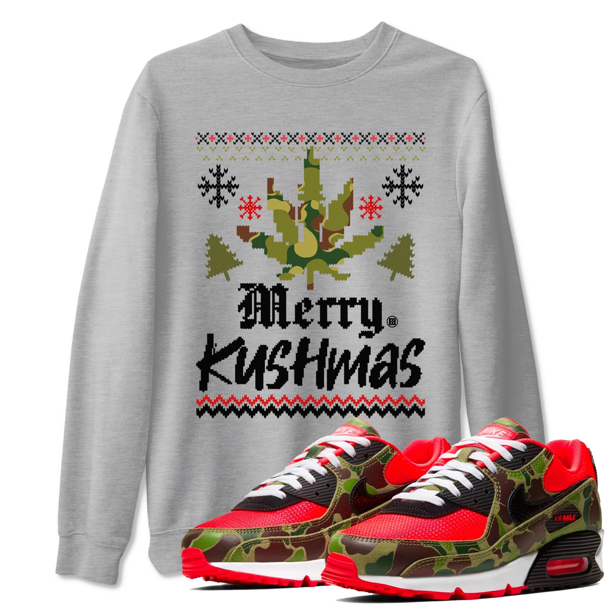 Merry Kushmas snkmatch Tees - Air Max 90 Reverse Duck Camo
