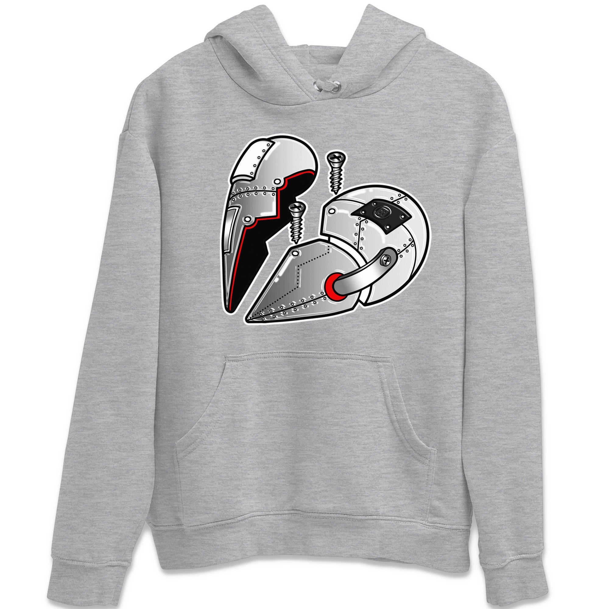 Metal Heart Unisex Tops - Air Jordan 14 Metallic Silver