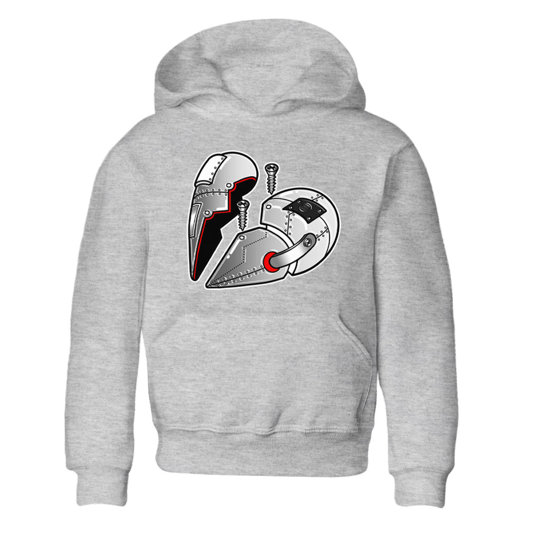 Metal Heart Kids Tops - Air Jordan 14 Metallic Silver