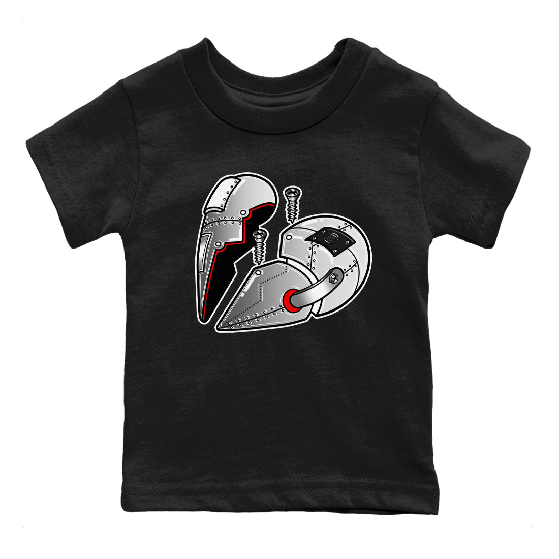 Metal Heart Kids Tops - Air Jordan 14 Metallic Silver