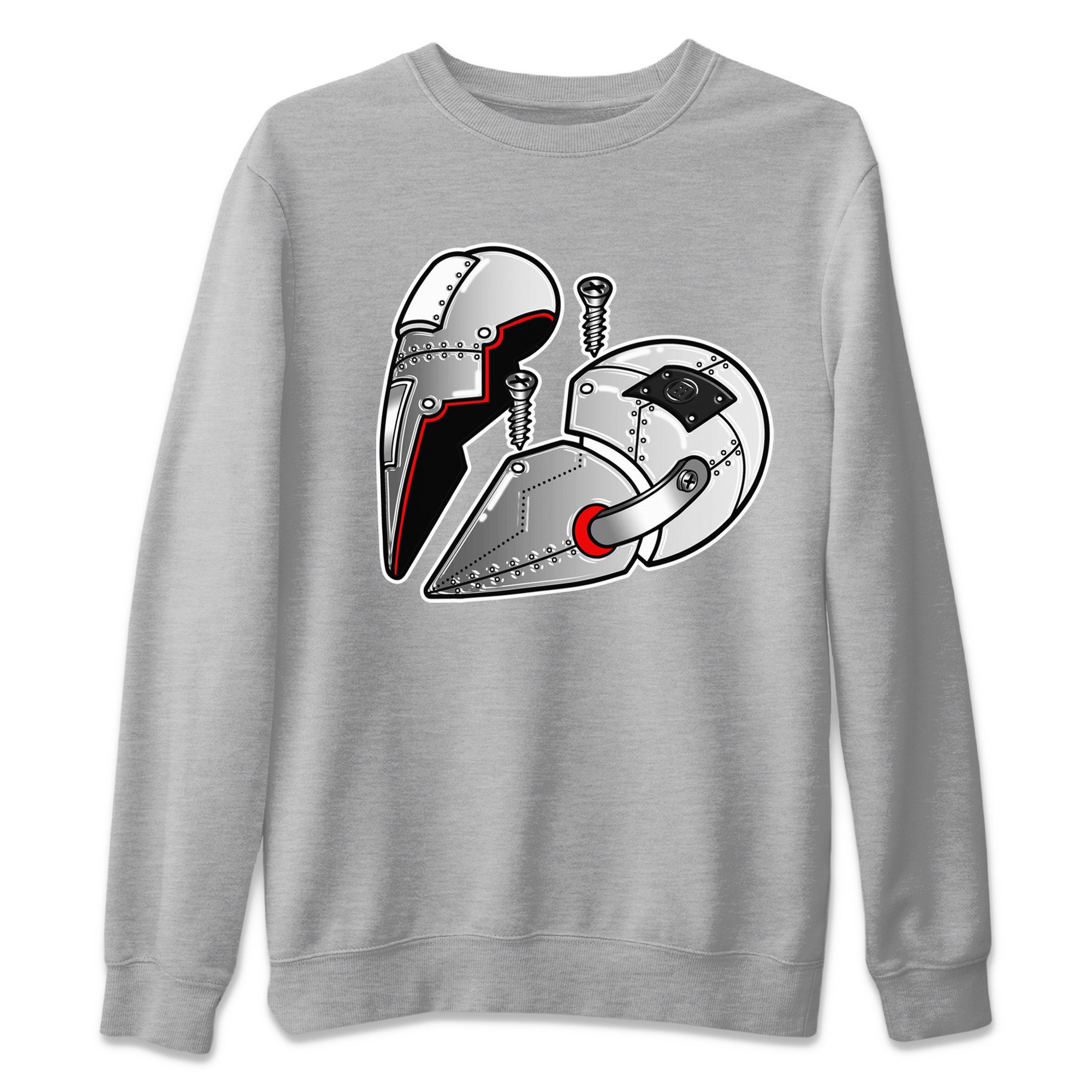 Metal Heart Unisex Tops - Air Jordan 14 Metallic Silver